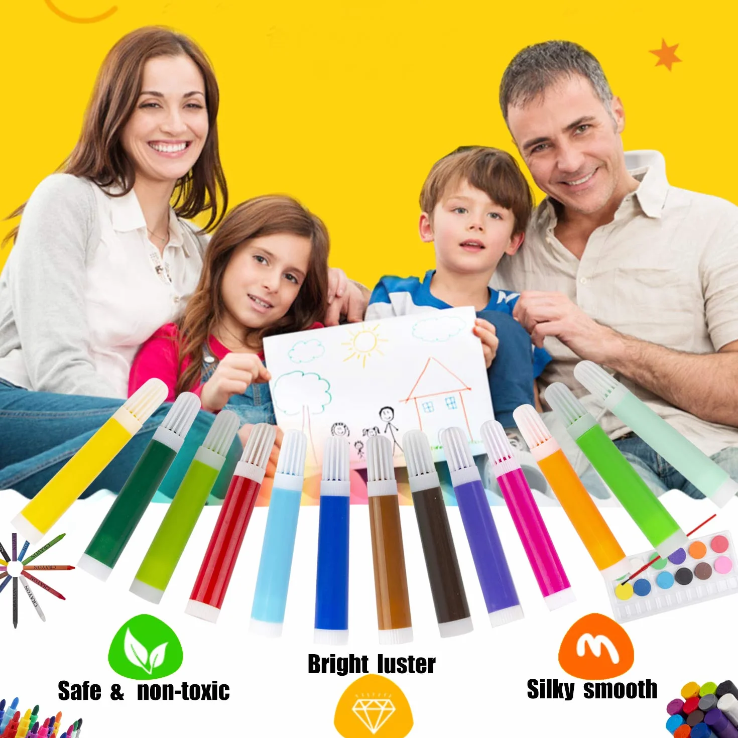 KINSPORY 278 PCS Zestaw Artystyczny dla Dzieci, Prace Plastyczne, Zestawy do Kolorowania