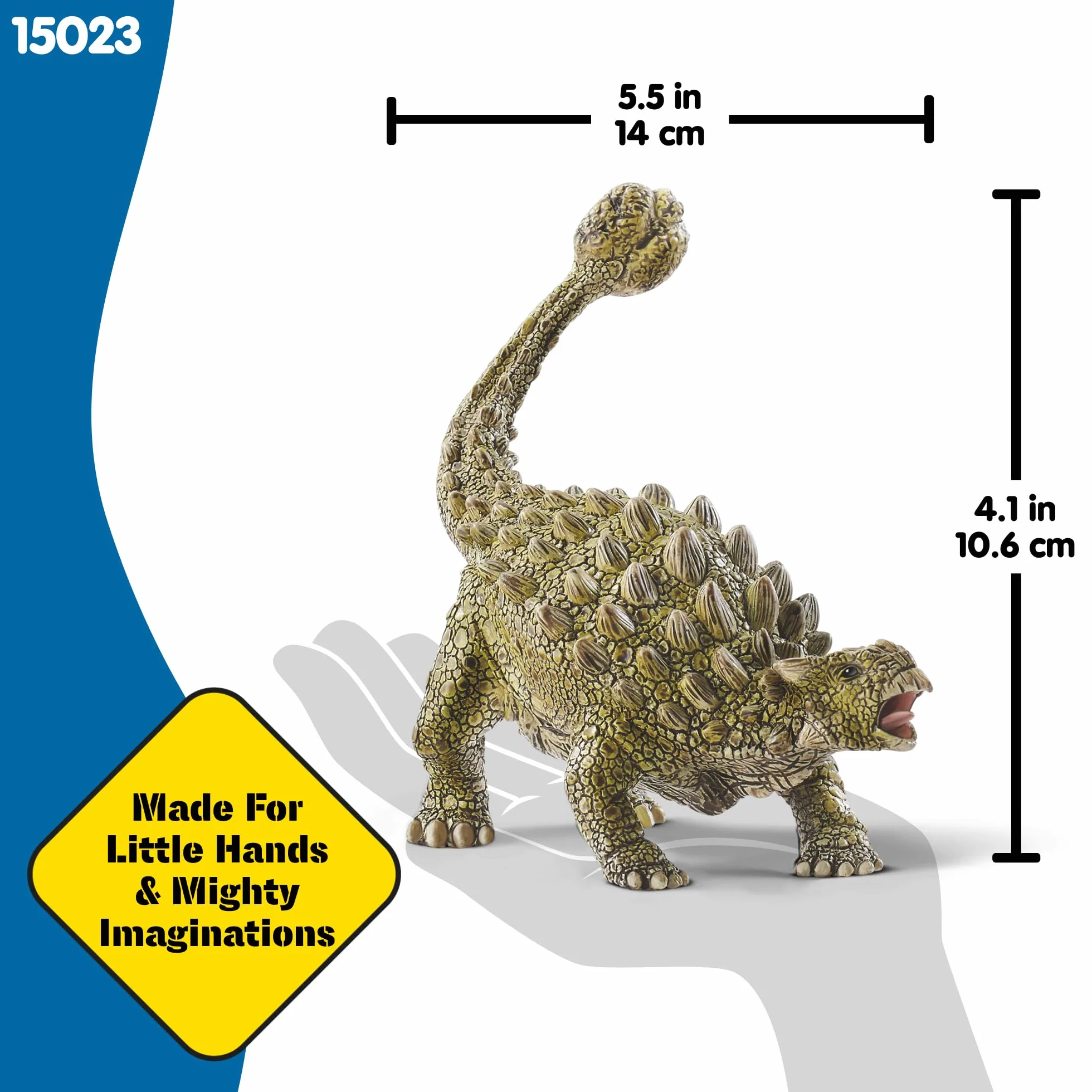 schleich DINOSAURS | Ankylosaurus 15023 | szczegółowa figurka dinozaura | zabawka dinozaur do kolekcjonowania | świetny prezent dla dziewczynek i chłopców | zabawka dinozaur od 3 lat | 14 x 7 x 11 cm