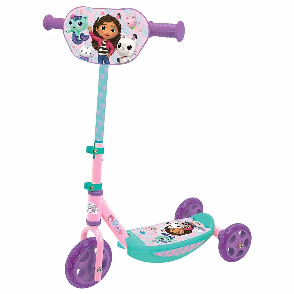 Smoby - Dollhouse Gabby's Patinete - 3 Ruedas, Manillar Regulowany w Altura, Robusto Chasis de Metal, Hasta 20 kg od 3 lat. (7600750912)