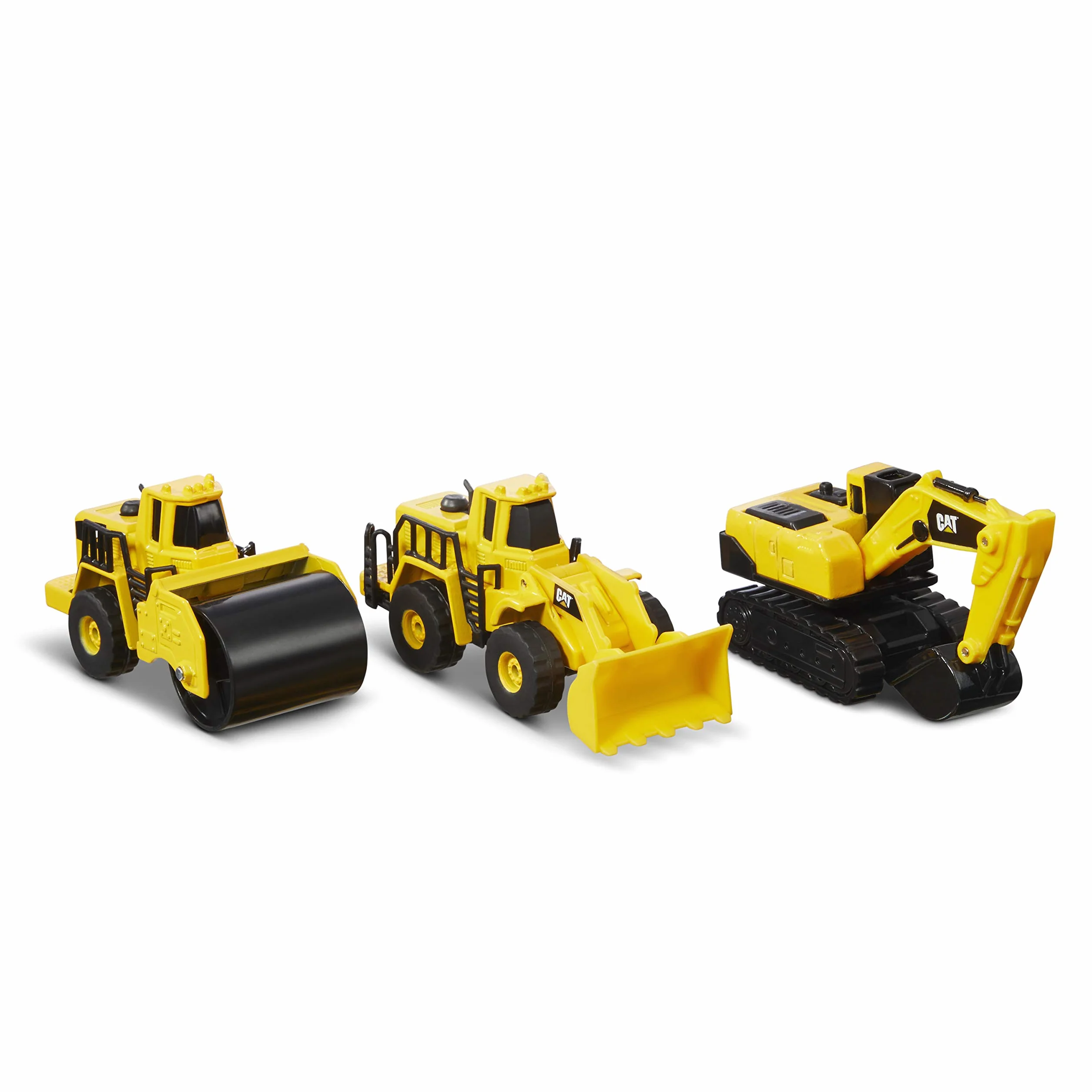 Caterpillar by Funrise 82274 METALL 3 PACK - ŁADOWA KOŁA, BAGGER & PRZESYŁKA DUSA, czarna