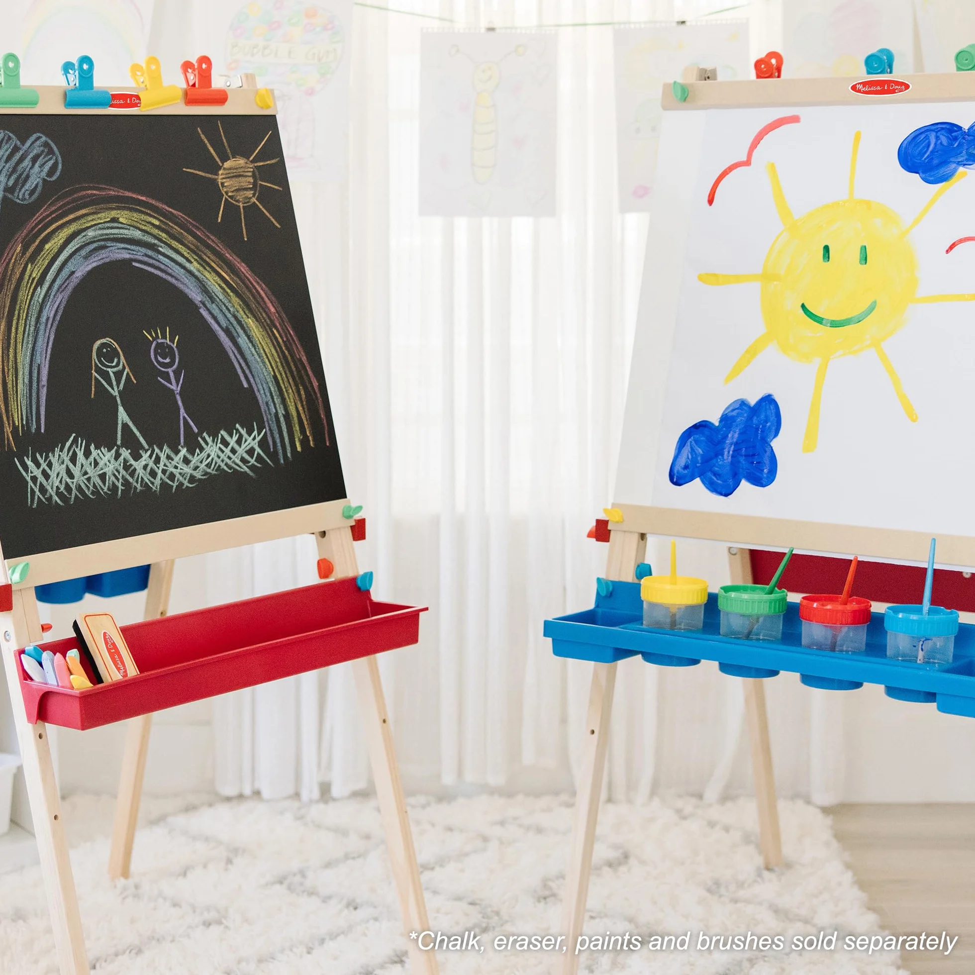 Melissa & Doug Zestaw akcesoriów sztalugowych | Sztuka i rzemiosło | Materiały plastyczne | 3+ | Prezent dla chłopca lub dziewczynki, wielokolorowy