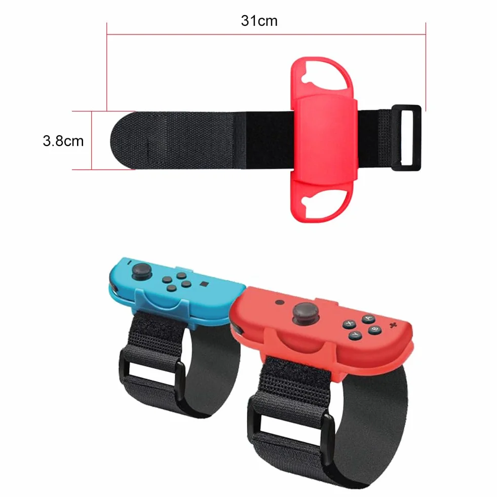 Cerioll 2 x pasek kompatybilny z przełącznikiem, paski do Nintendo Switch, regulowany elastyczny pasek kompatybilny z Joycon, opaska do tańca dla dorosłych i dzieci