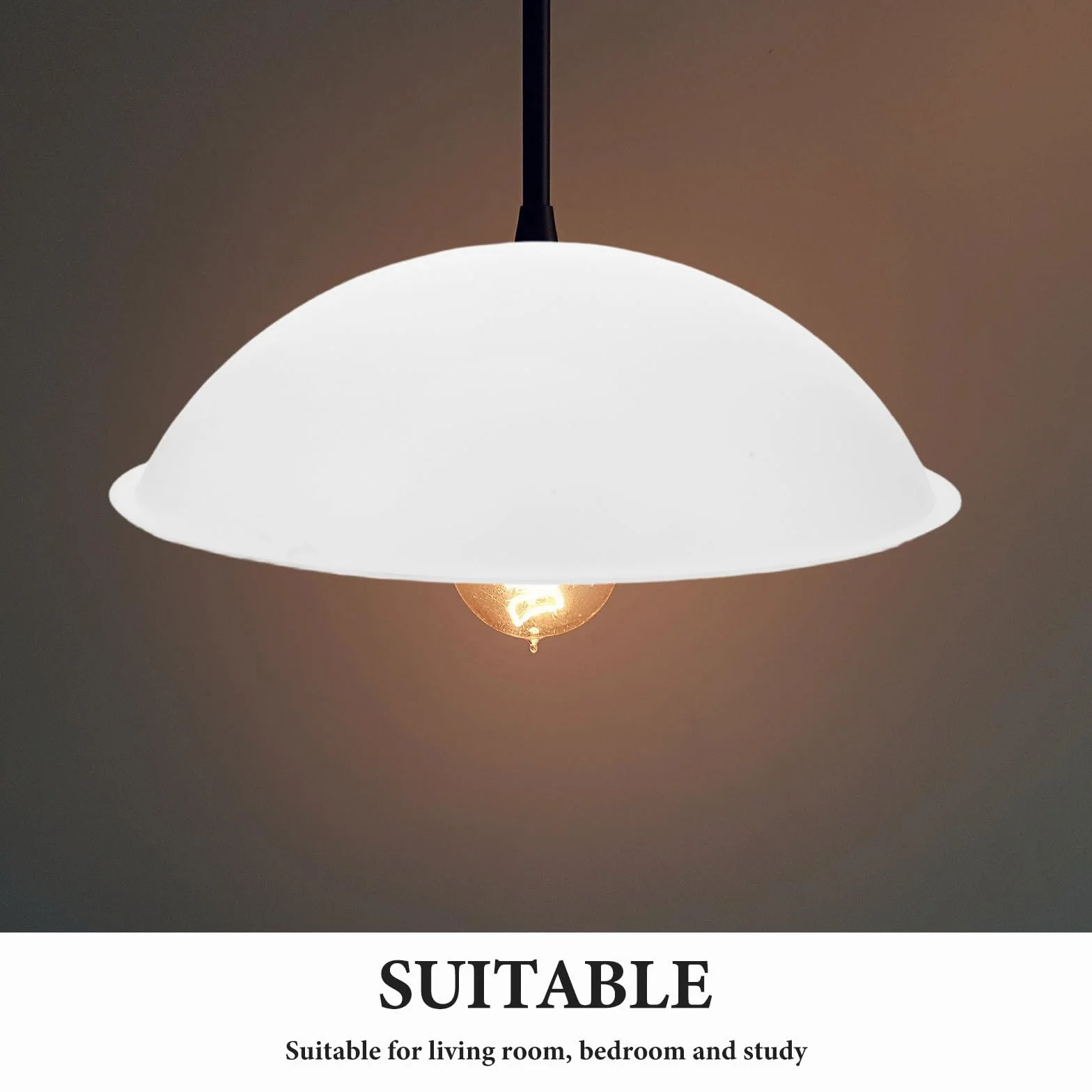 MAGICLULU Akrylowy Półokrągły Abażur do Lamp Wiszących, Podłogowych i Stołowych – Biały Klosz w Stylu Nowoczesnym, Osłona Światła do Sypialni i Wnętrz