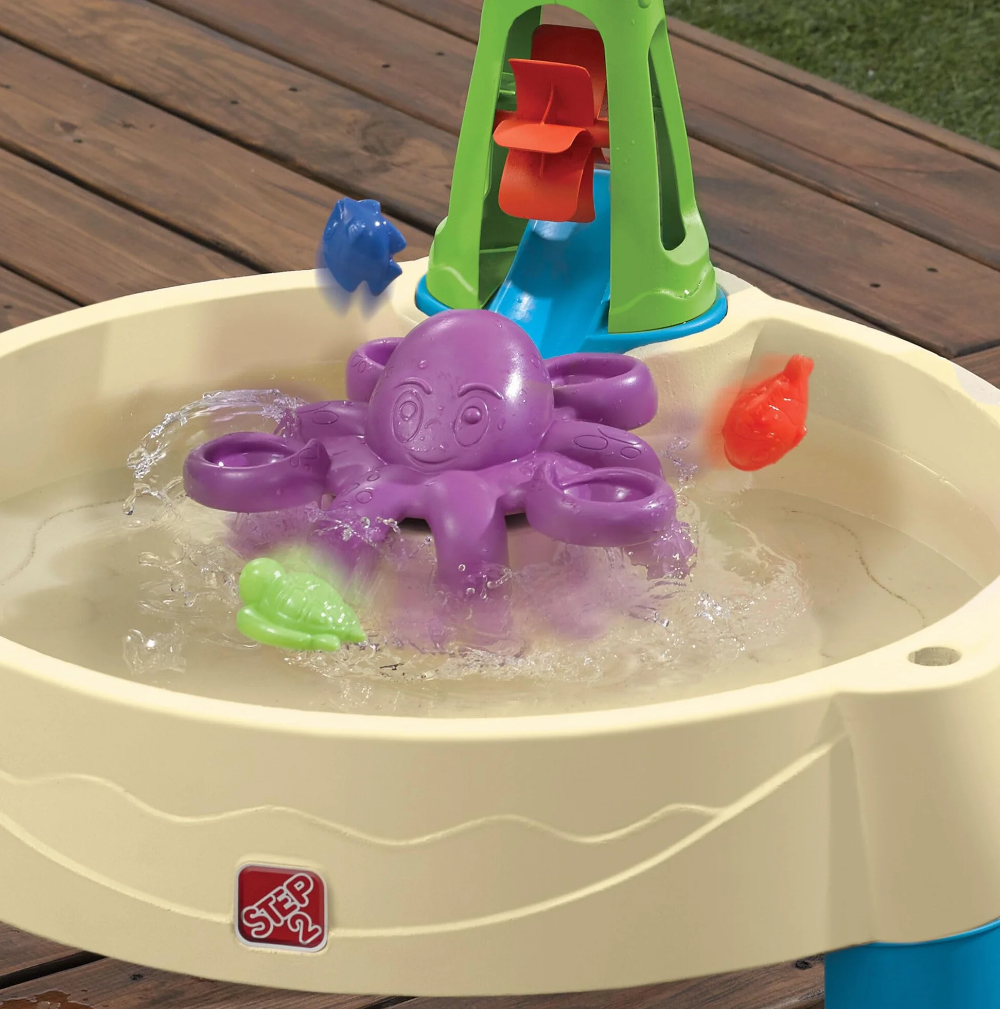 Step2 Stół wodny Wild Whirlpool z 11 akcesoriami | Zabawki wodne dla dziecka | Stół do aktywności z wodą do ogrodu