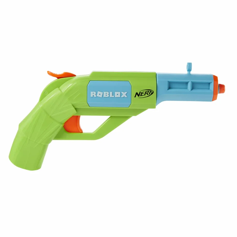 Zestaw Nerf Roblox Jailbreak: Armory, zawiera 2 wyrzutnie ze zbrojeniem typu hammer action, 10 strzałek Nerf Elite, kod odblokowujący przedmiot wirtualny w grze