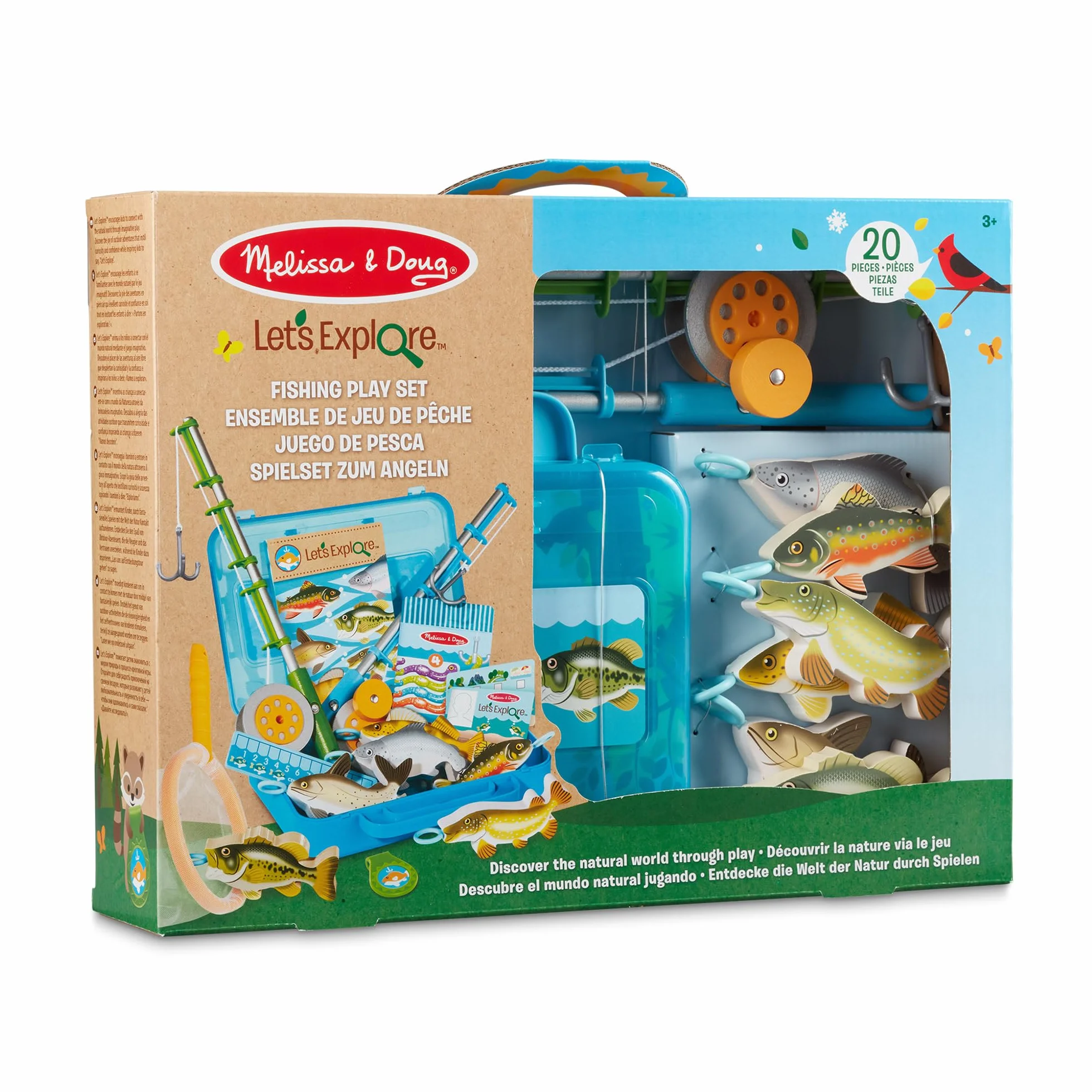 Melissa & Doug 40806 Let's Explore Fishing Set | Zabawa w udawanie | 3+ | Prezent dla chłopca lub dziewczyny