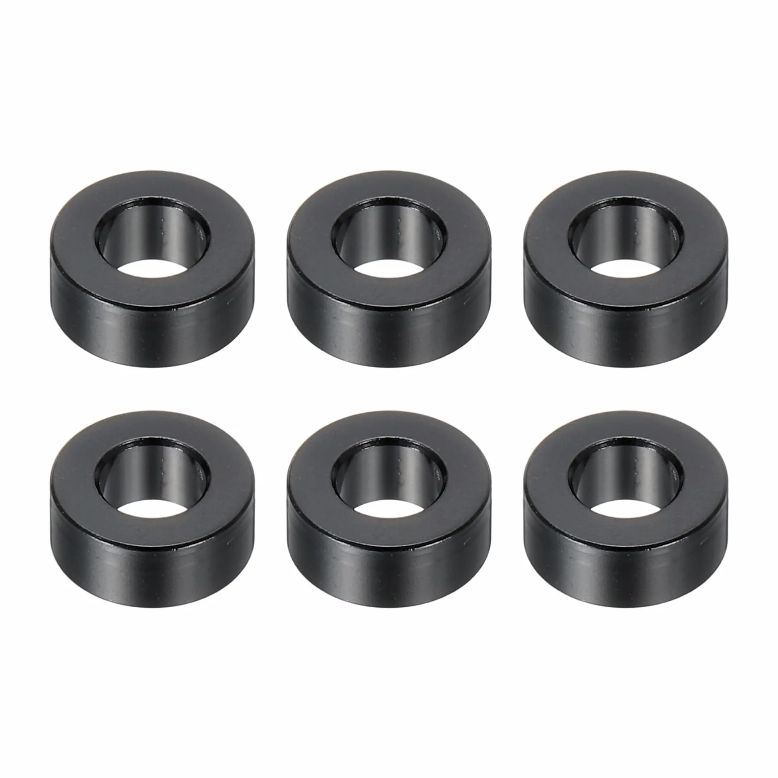 PATIKIL Aluminiowe podkładki dystansowe M6, 6 szt. metalowych przekładek aluminiowych, średnica 6,2 mm x 12 mm średnica zewnętrzna x 5 mm L, aluminiowa śruba dystansowa, okrągła do śrub 1/10.2 cm lub