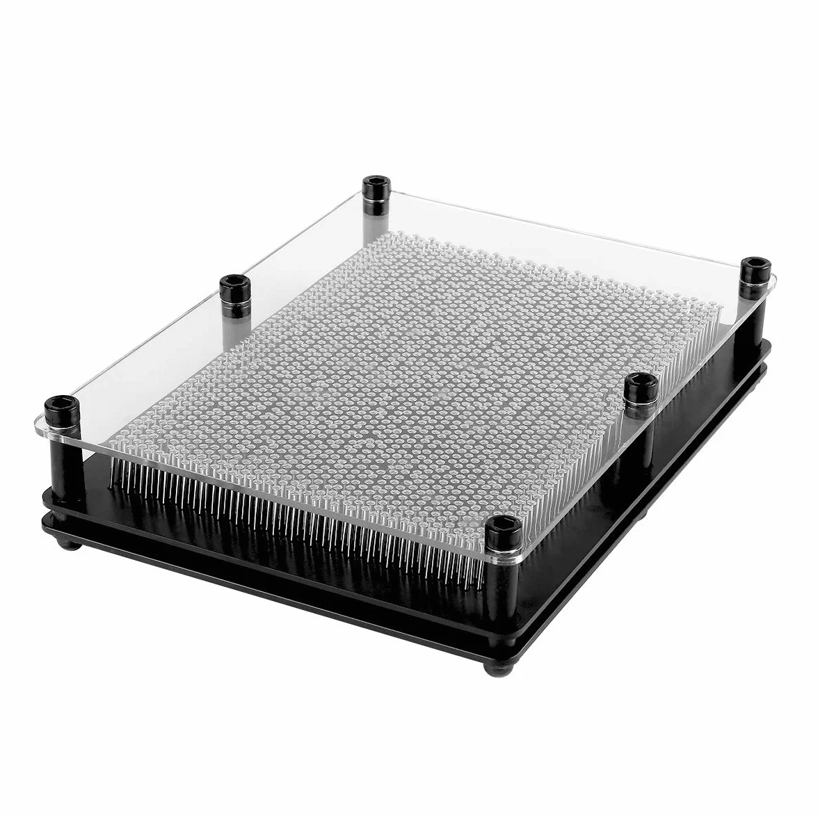 Incutex 3D XXL Tablica sztuki, rzeźba z pinezek, projekt odcisków dłoni i twarzy, statua z metalowych igieł, zabawka antystresowa dla dorosłych i dzieci, 20x15.5x4 cm