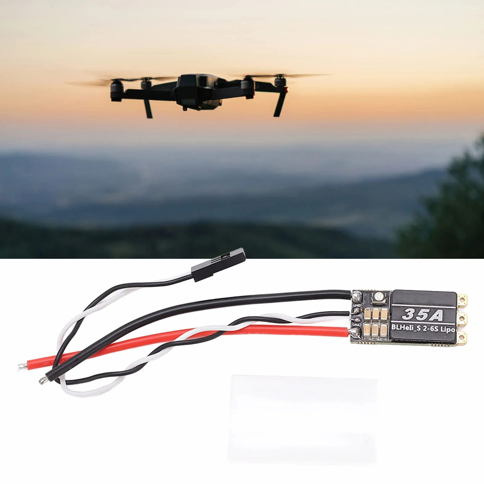 Keenso 35A BLHeli_S 2‑6S Lipo Brushless ESC do maszyny podróżniczej FPV Quadcopter Multirotor z osiami Drone
