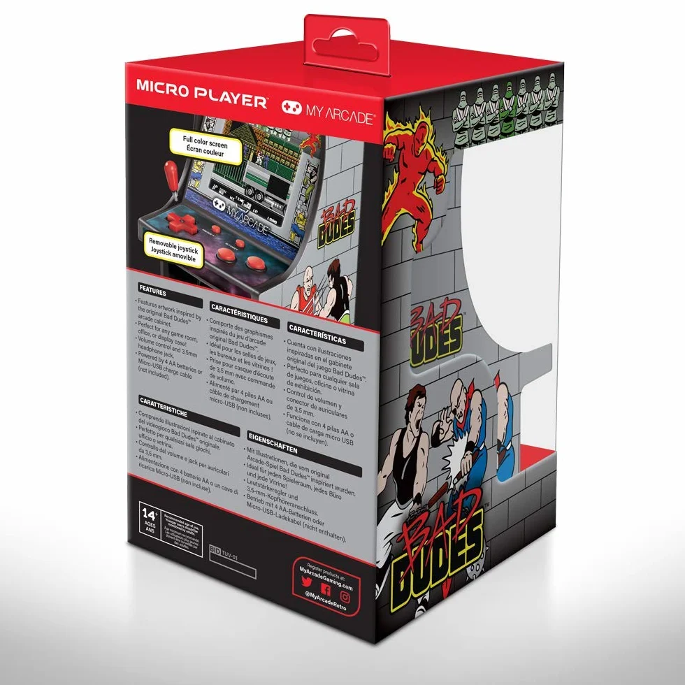 My Arcade DGUNL-3214 Bad Dudes Micro Player Arcade Machine - 6 Inch Collectable
