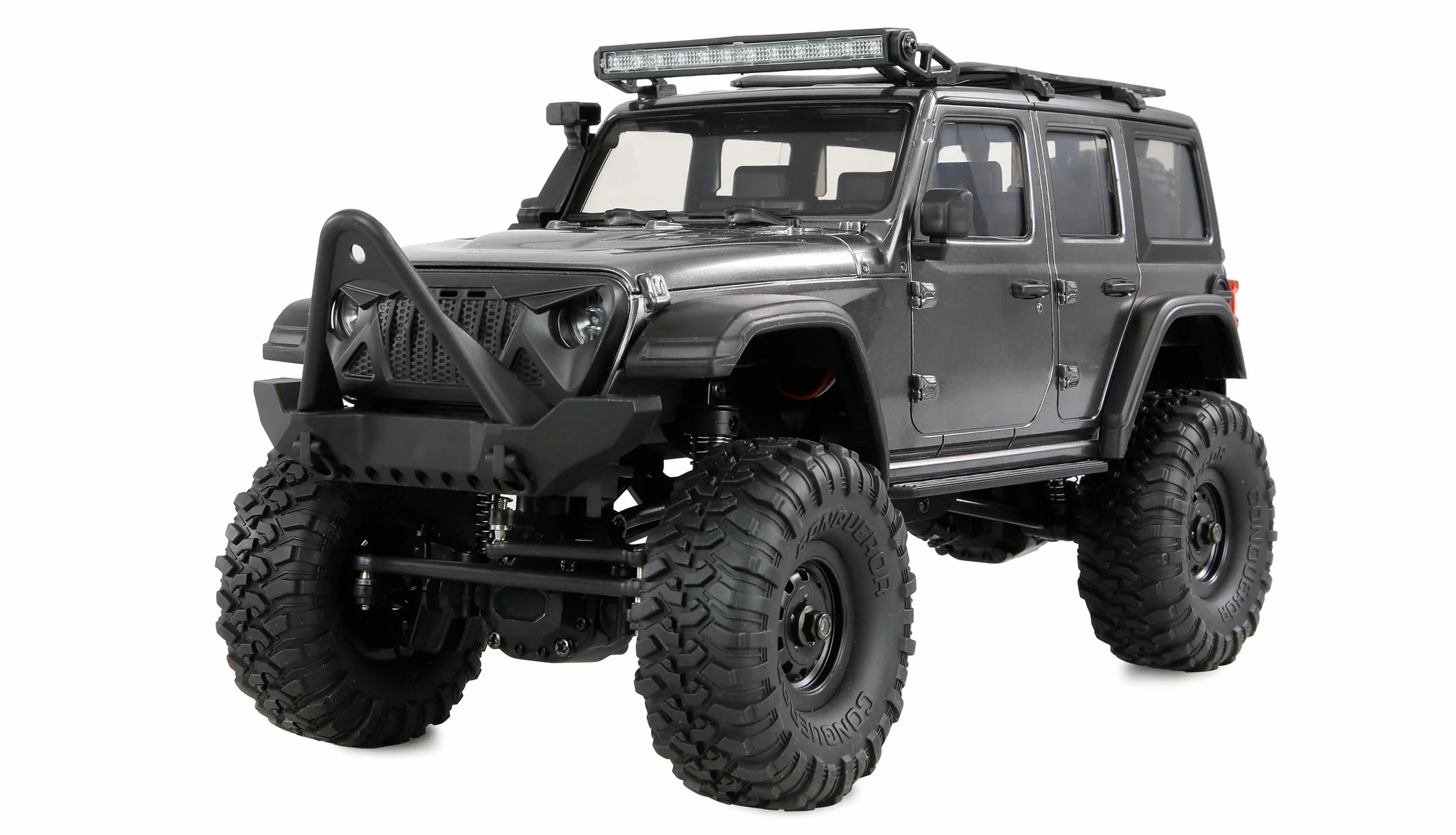 Amewi AMXRock Mini-Crosstrail Scale Crawler 4WD 1:16 RTR szary wraz z pilotem zdalnego sterowania, akumulatorem, kablem do ładowania