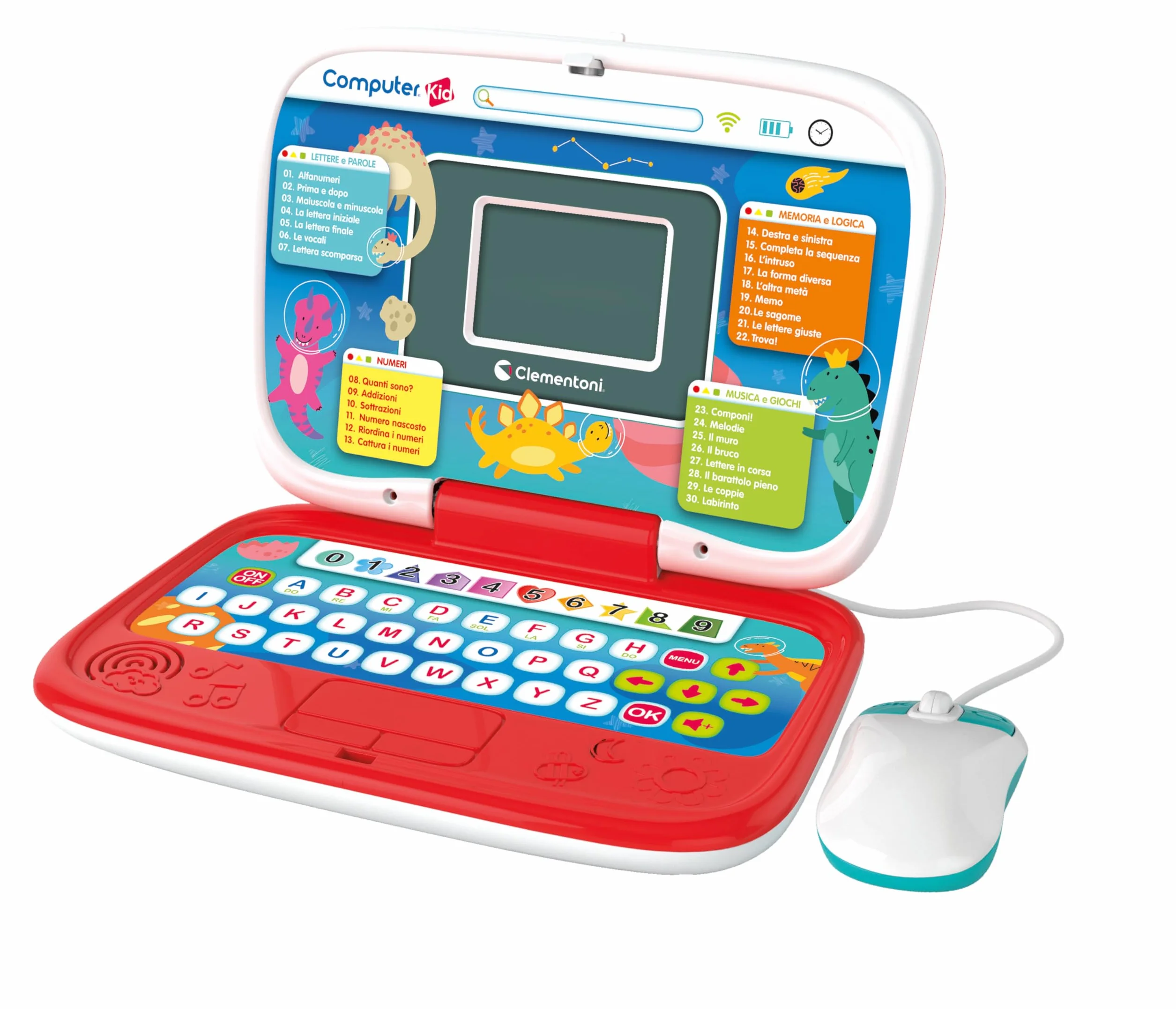 Clementoni Smart Start Laptop - Gra Edukacyjna dla Dzieci 4+, Komputer do Nauki Liter, Cyfr i Nowych Słów, Elektroniczny Prezent, Technologia dla Najmłodszych, 16482