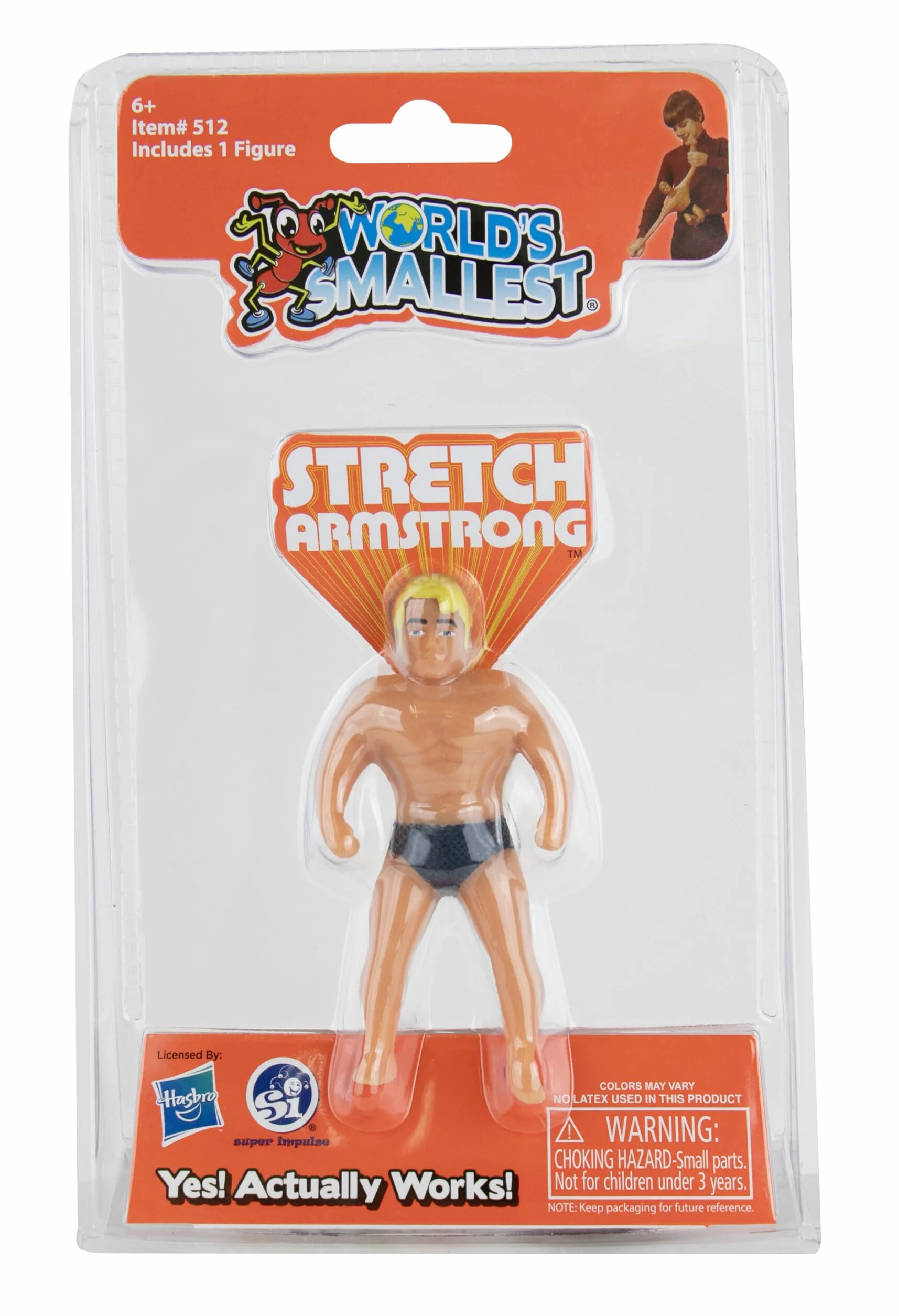 Worlds Smallest 512 Stretch Armstrong Inne licencje małe, wielokolorowe