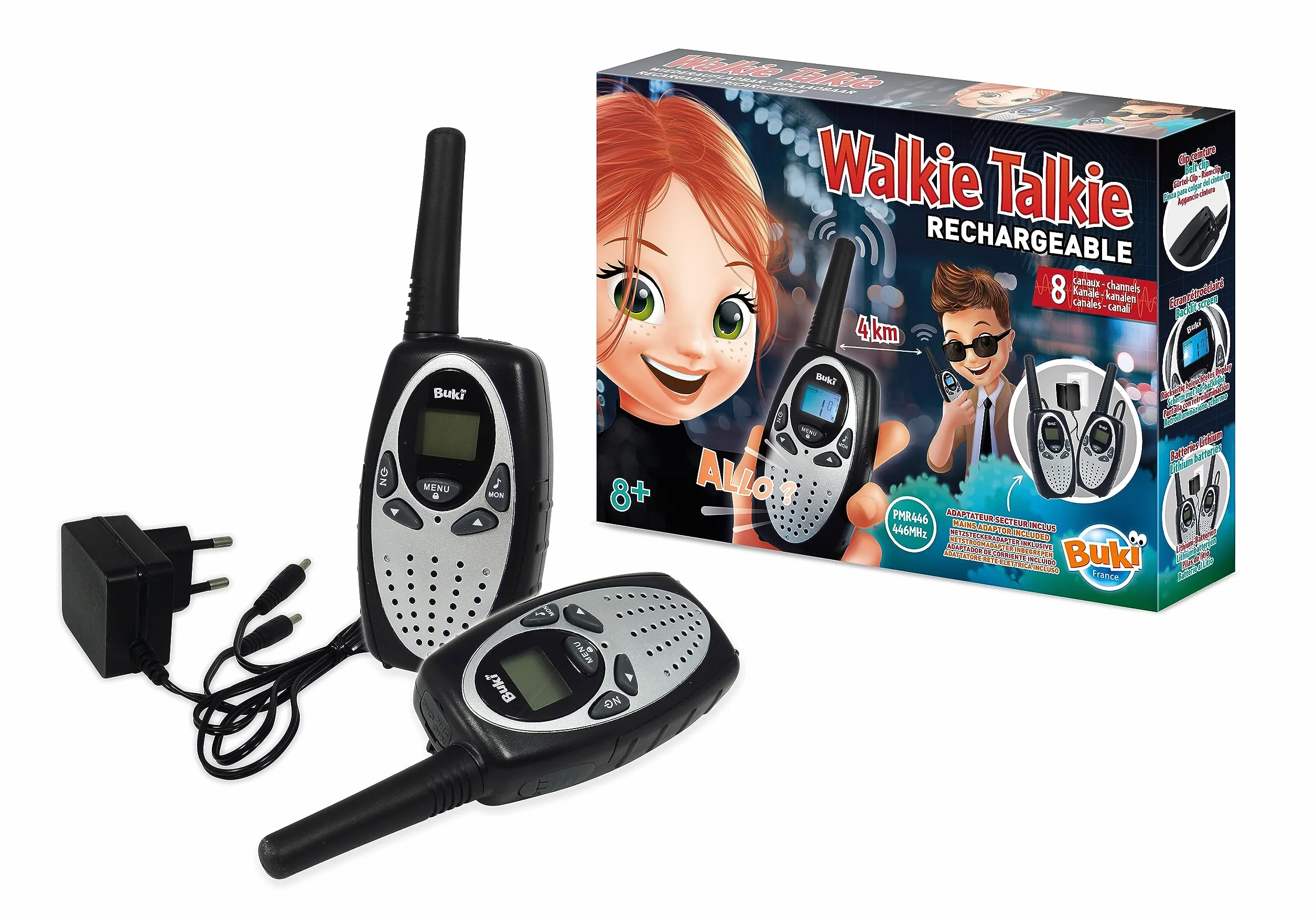 Buki - TW02 - Talkie Walkie Walkie do ponownego ładowania