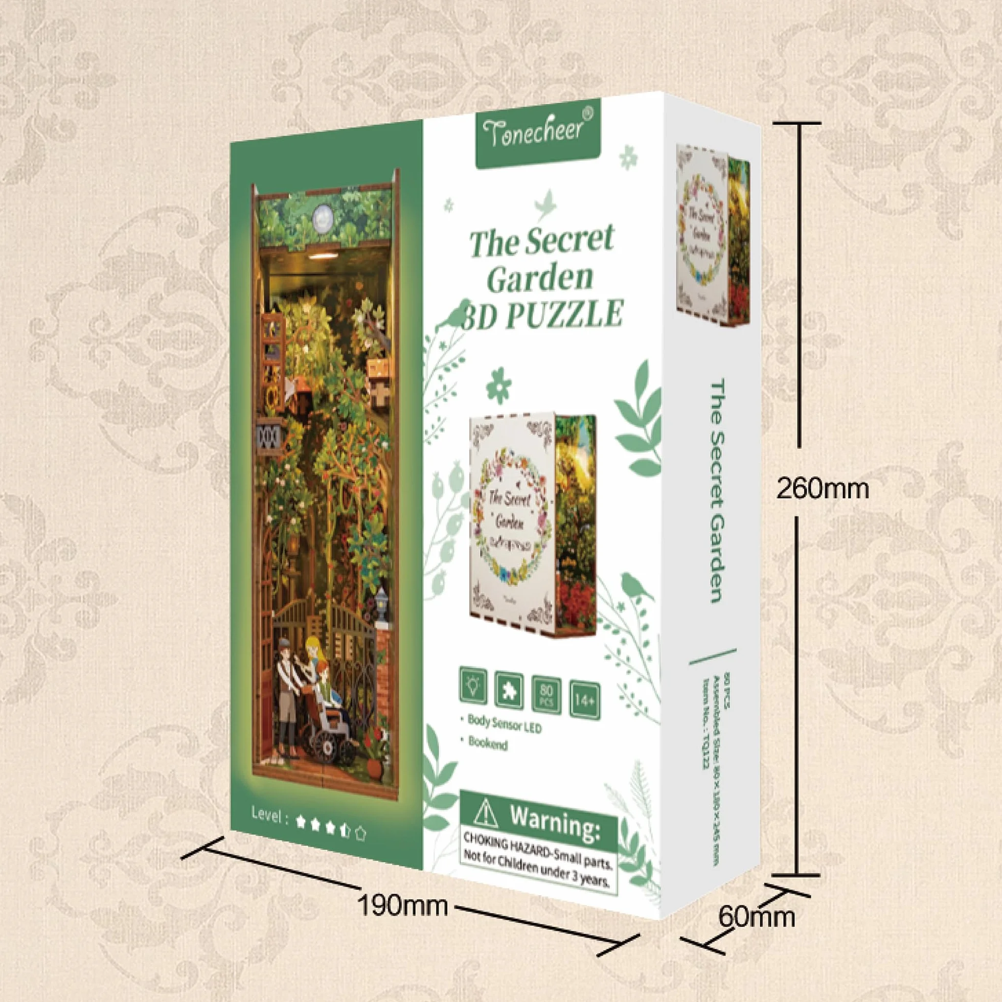 Tonecheer DIY Book Nook Kit drewniany model zestaw 3D puzzle dla dorosłych do budowy miniaturowego domu domki dla lalek miniaturowy zestaw do domu zestaw rzemieślniczy ze światłem spersonalizowane