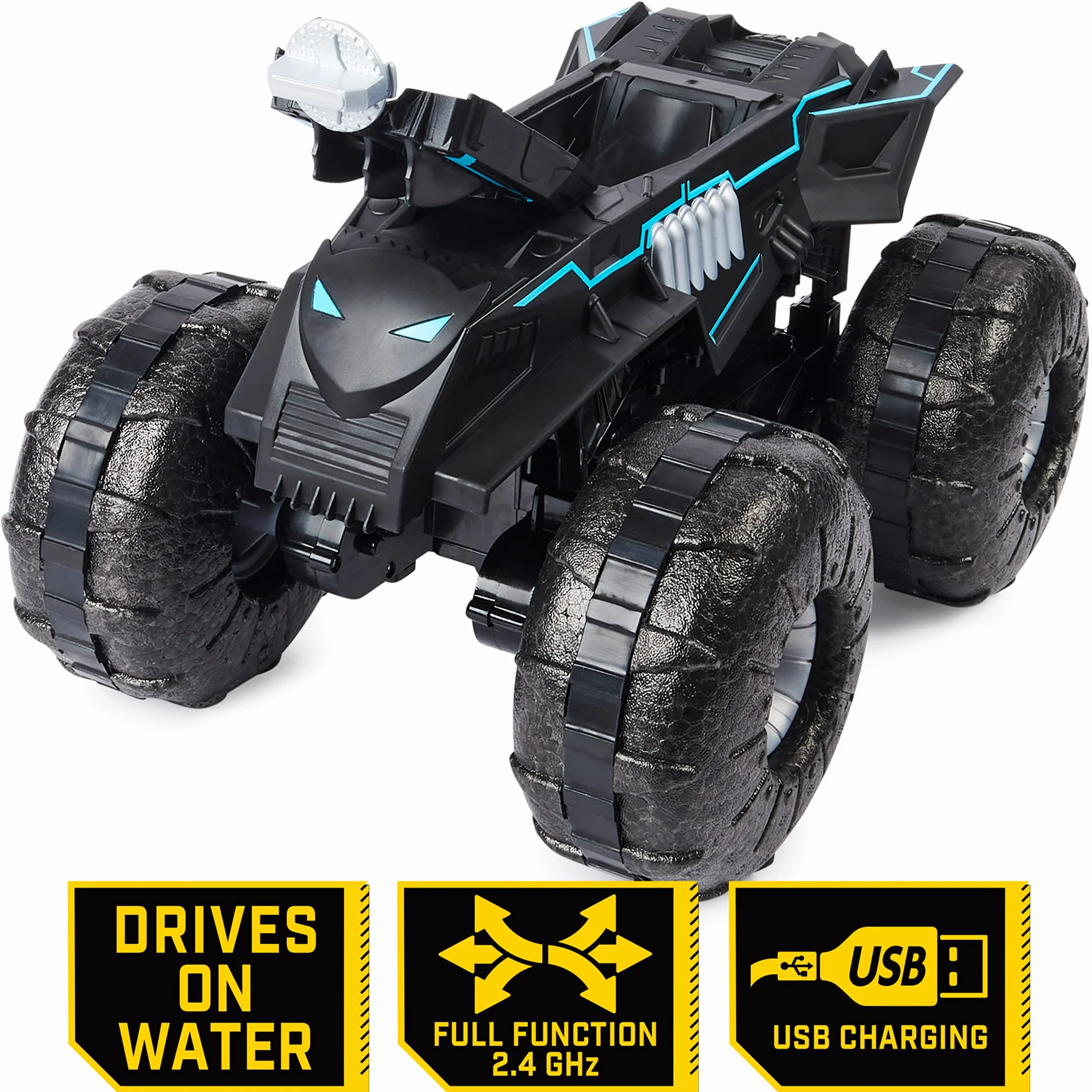 DC Batman All-Terrain Batmobile zdalnie sterowany pojazd amfibii 10 cm