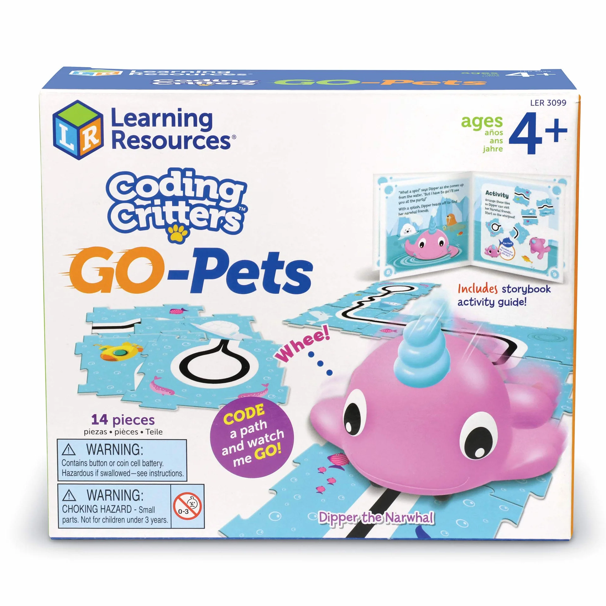 Learning Resources Coding Critters Go-Zwierzęta Zglebnik The Jednorozec TRZON Zabawka 14-Kawałek Zestaw