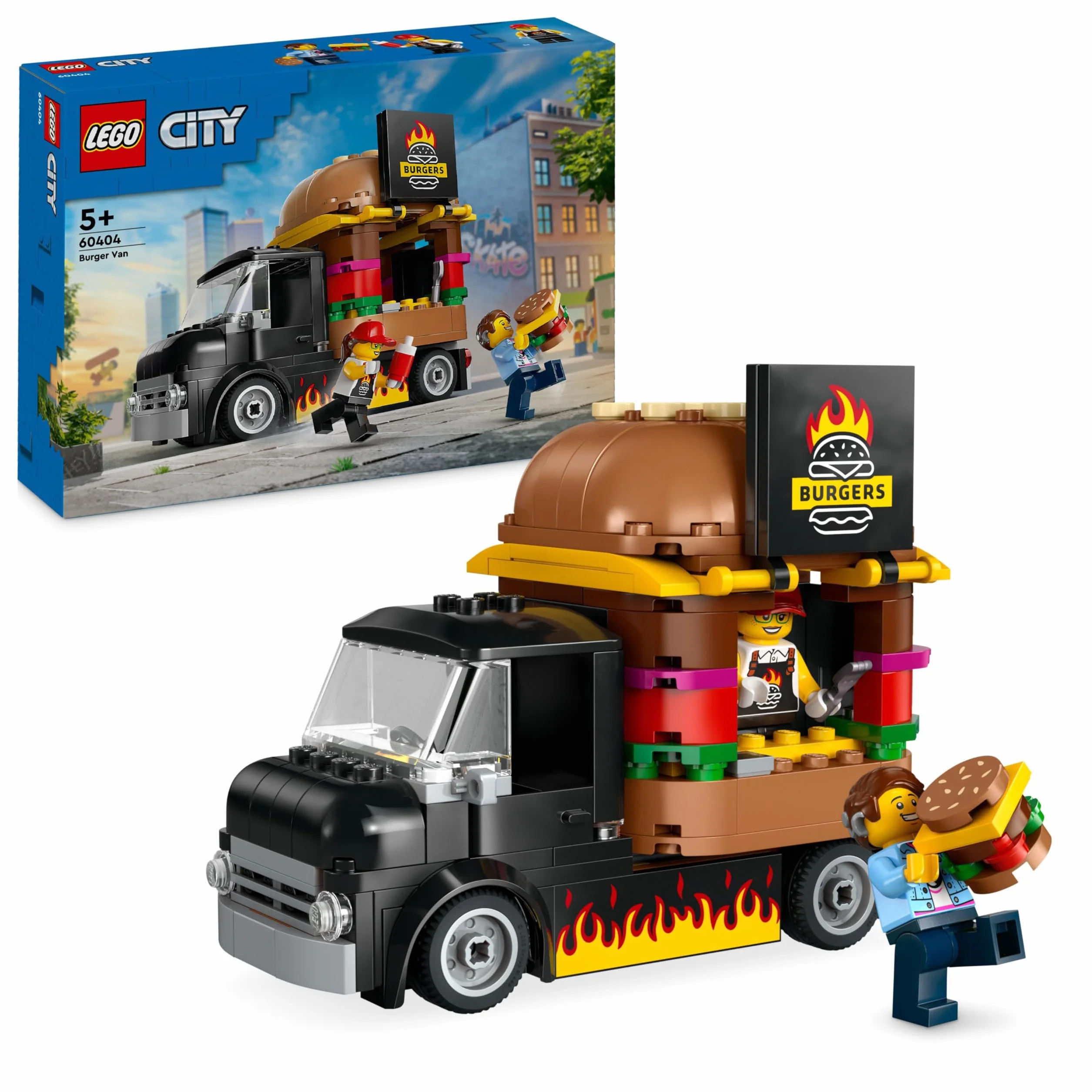 LEGO City Ciężarówka z burgerami 60404 Zestaw do Zbudowania dla 5 lat