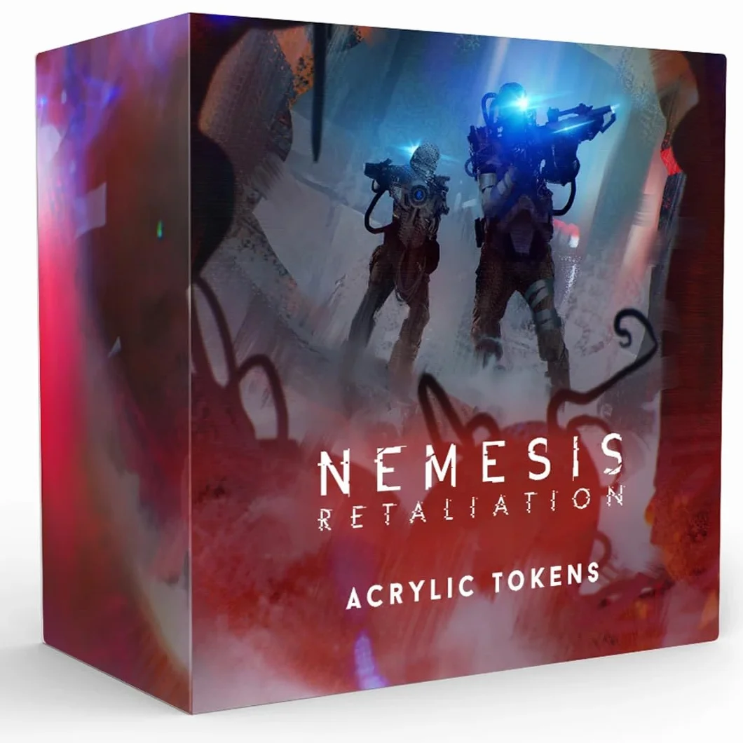 Awaken Realms | Nemesis Retaliation Acrylic Pack Stretch Goals | Akcesorium Z Tokenami Akrylowymi | 1-5 Graczy | 120 Minut