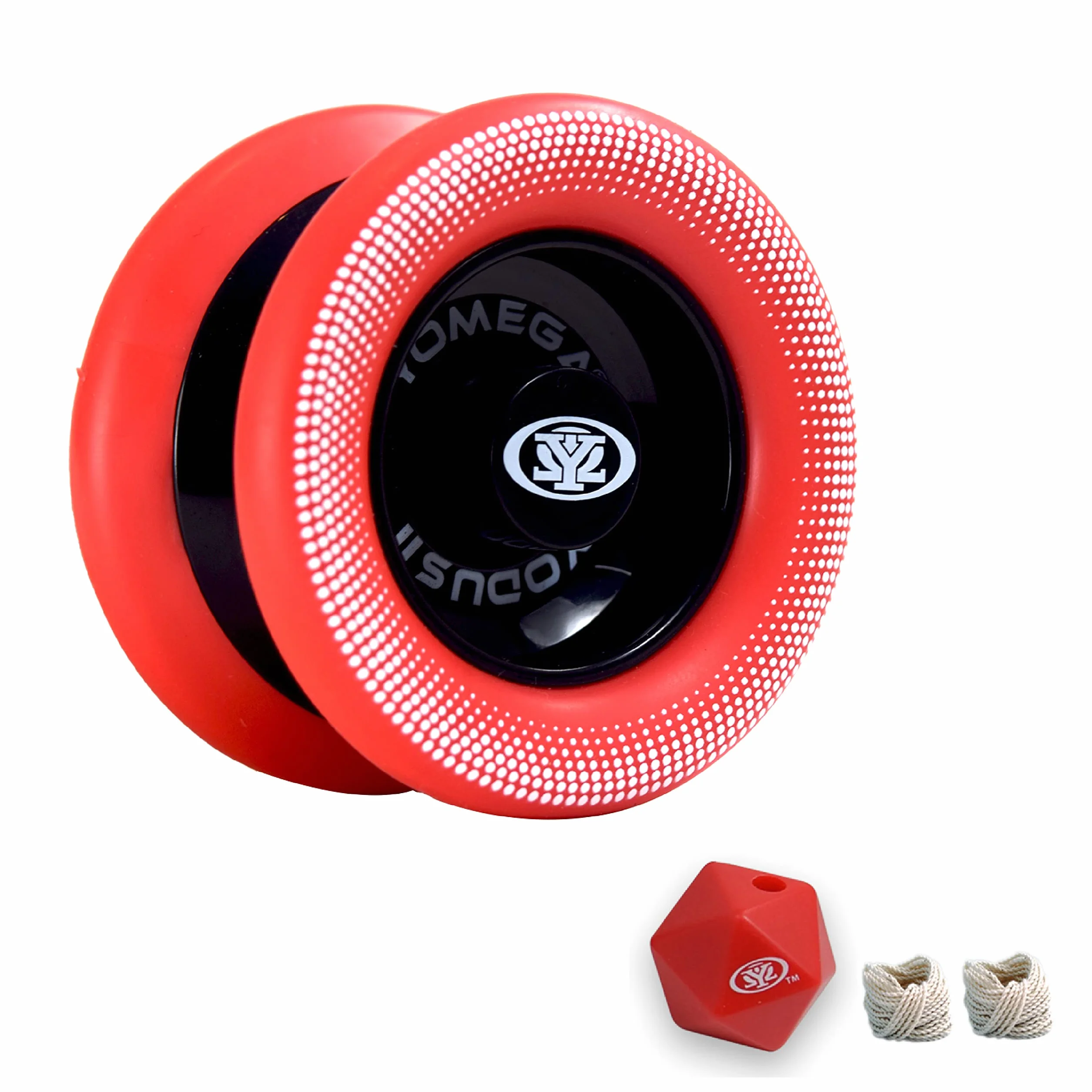 Yomega Xodus II YoYo– zawiera technologię łożyska w rolce, gumowe obręcze i kształt skrzydełka – profesjonalna responsywna YoYos Intermediate Level Play (Black Red)