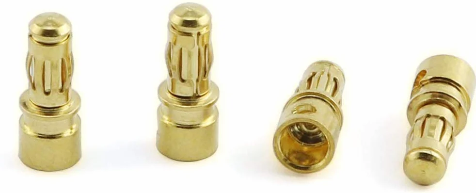 GTIWUNG 15 par pozłacanych wtyczek bananowych, 3,5 mm, do silnika, bezszczotkowy silnik ESC, pozłacane wtyczki bananowe, wtyki kulowe (15 szt. 3,5 mm męski wtyk + 15 szt. 3,5 mm wtyk żeński 3,5 mm)