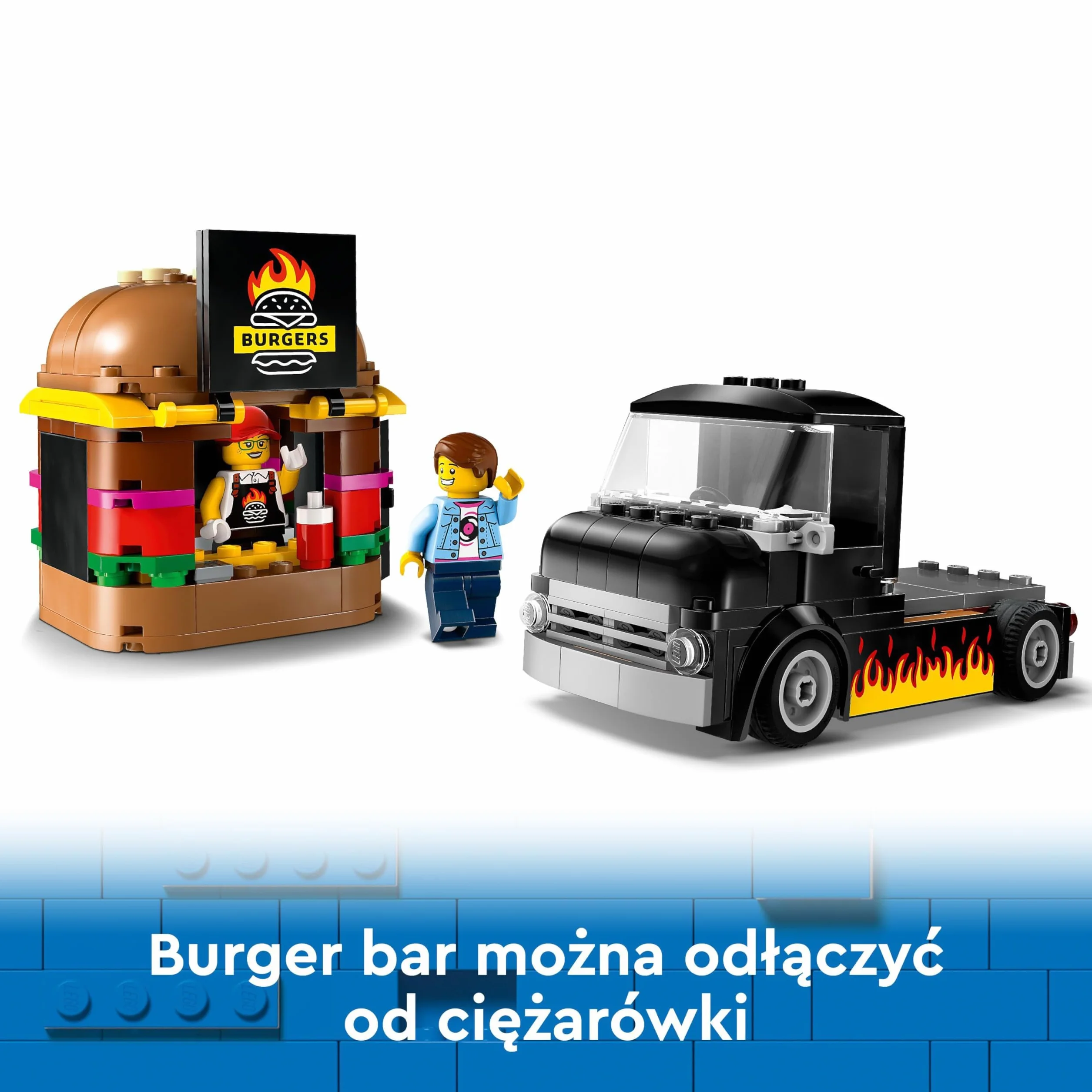 LEGO City Ciężarówka z burgerami 60404 Zestaw do Zbudowania dla 5 lat