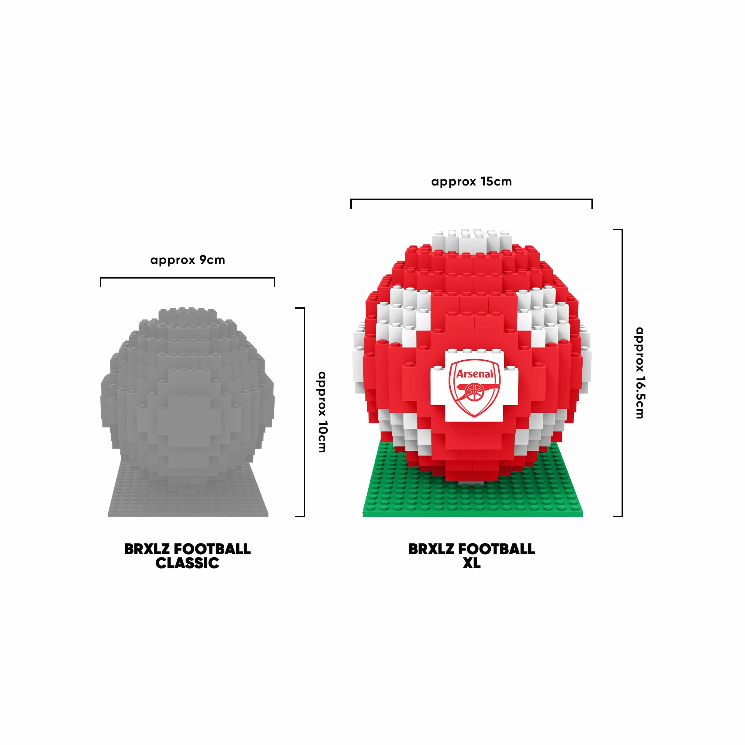 FOCO Oficjalny produkt na licencji Arsenal FC BRXLZ XL 3D piłka nożna model zabawka konstrukcyjna