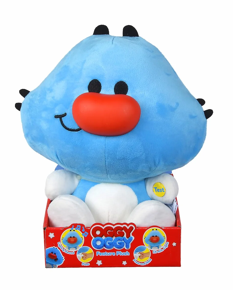 Oggy Oggy Plusz funkcyjny, ze światłem i dźwiękiem, 30 cm, pluszowa figurka od pierwszych miesięcy życia