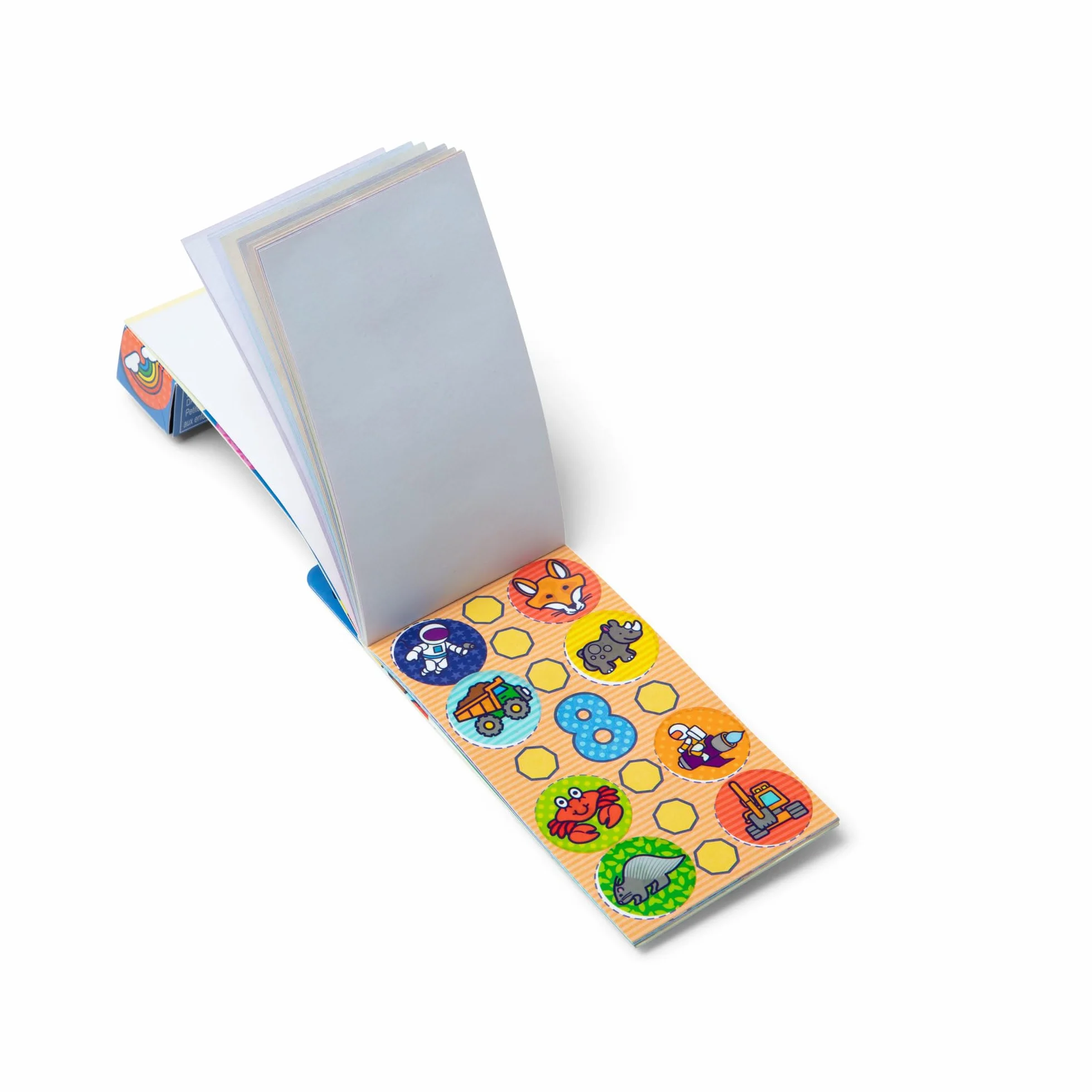 Melissa & Doug Sticker Wow! Mini Blok Aktywności i 200 Naklejek do Uzupełniania - Zabawka do Majsterkowania i Kolekcjonowania z Różnymi Naklejkami Niespodziankami