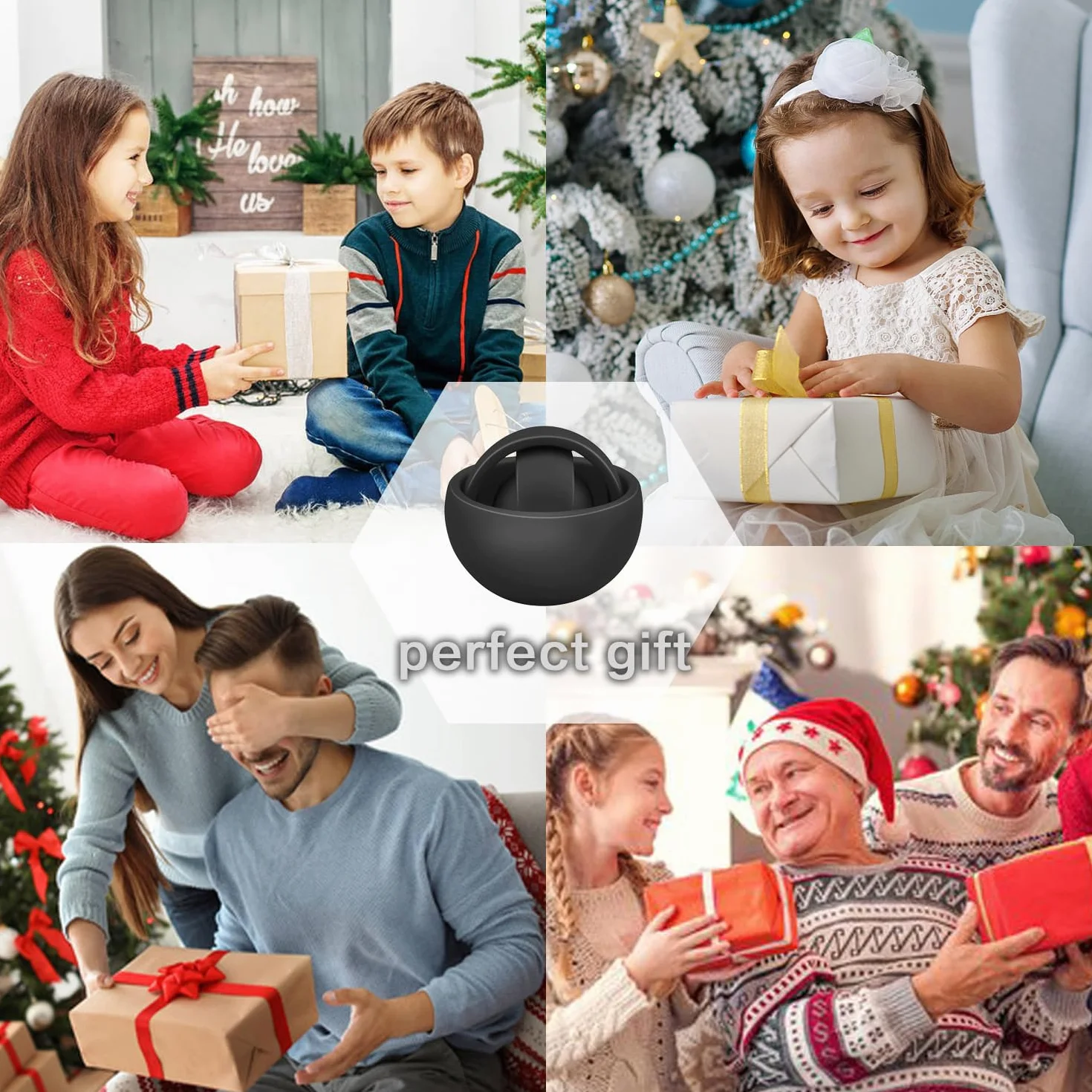 3D Infinite Flip Fidget, Dekompresja 3D Ball, niepokój Relief i palce Stres Zwalniające Zabawki sensoryczne Zabawki ADHD Toys Interaktywne zabawki dla dzieci Dorosłych i Czarny