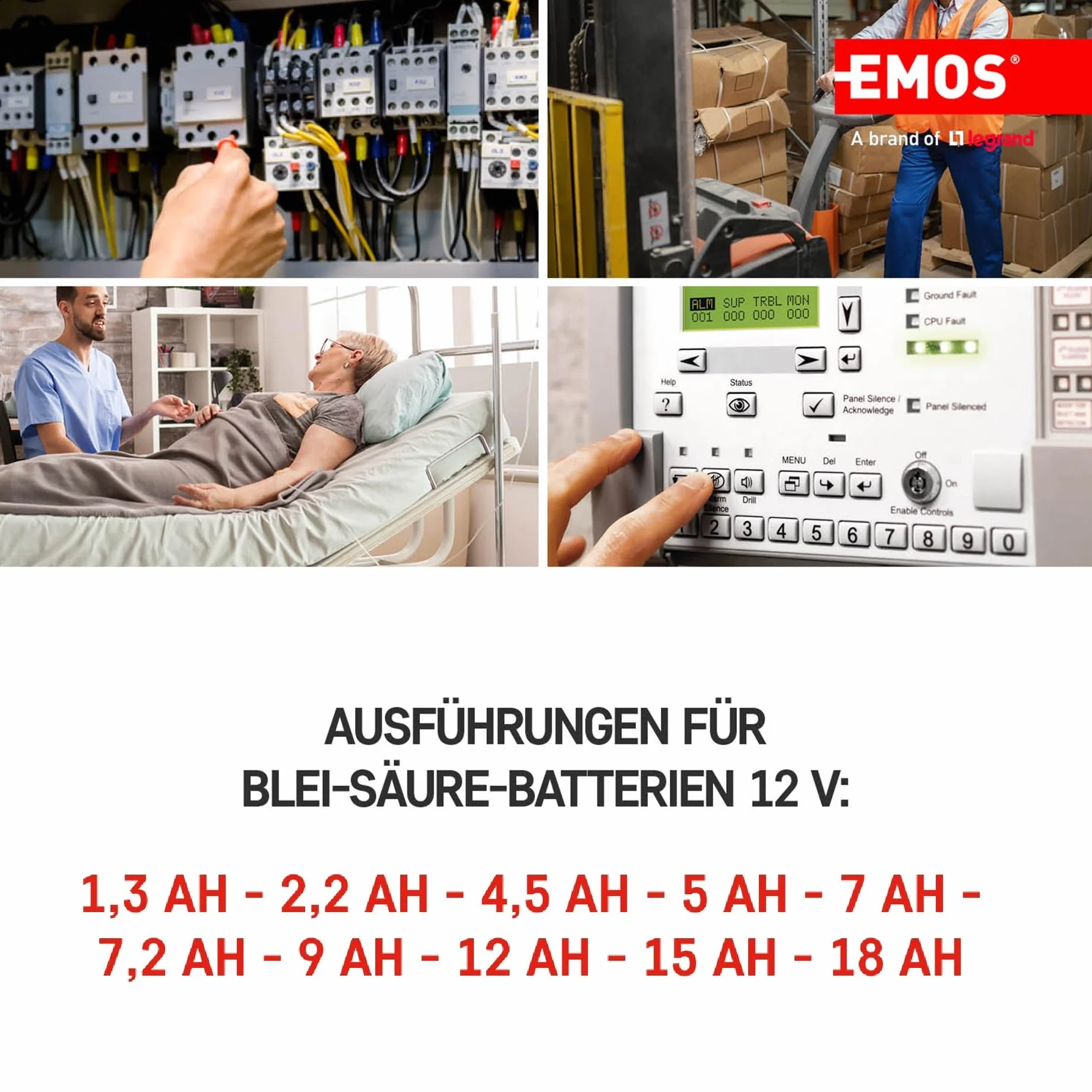 EMOS B9675 bezobsługowy akumulator ołowiowy/ołowiowy akumulator do pojazdów dziecięcych, urządzeń UPS 12V, 9 Ah, faston 6,3 mm, 12 V