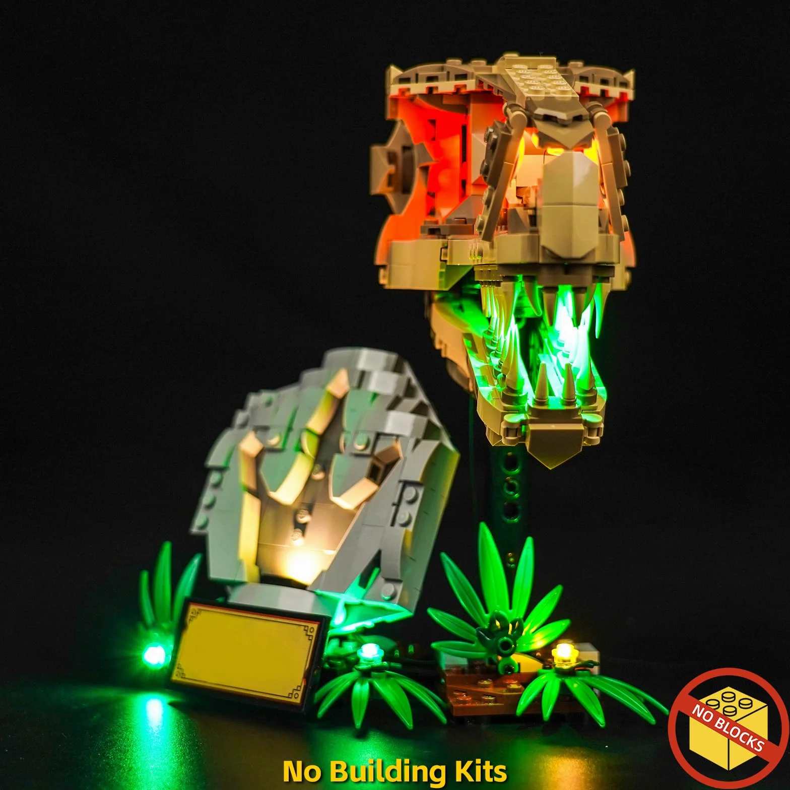 BrickBling Zestaw świateł LED do LEGO 76964 dinozaur skamieniałości: T. Rex Skull (bez lego) - dekoracyjne oświetlenie do kreatywnej zabawki