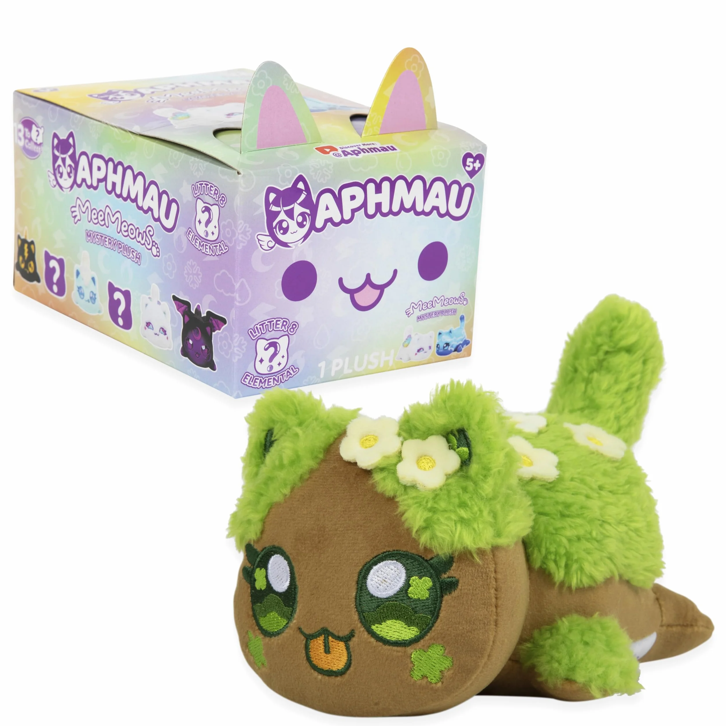 Aphmau MeeMeow Mystery Plush 15.2 cm – seria 8, kanał gier YouTube Minecraft, Blind Box, 1 z 8 możliwych, zabawny element MeeMeows inspirowany Minecraftem, oficjalny produkt
