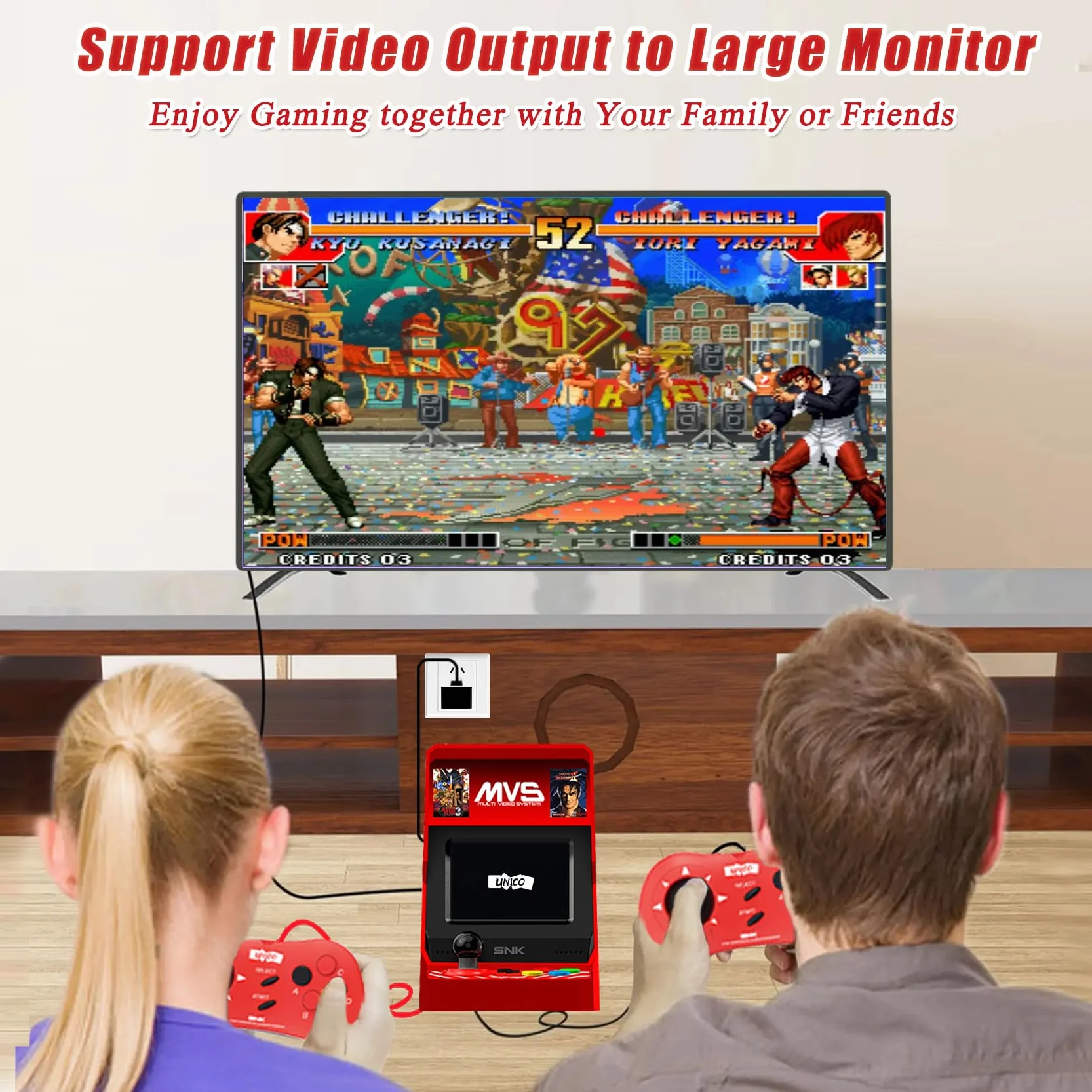 Unico SNK MVS Mini Arcade Red zestaw kontrolerów z 45 grami SNK Neo Geo