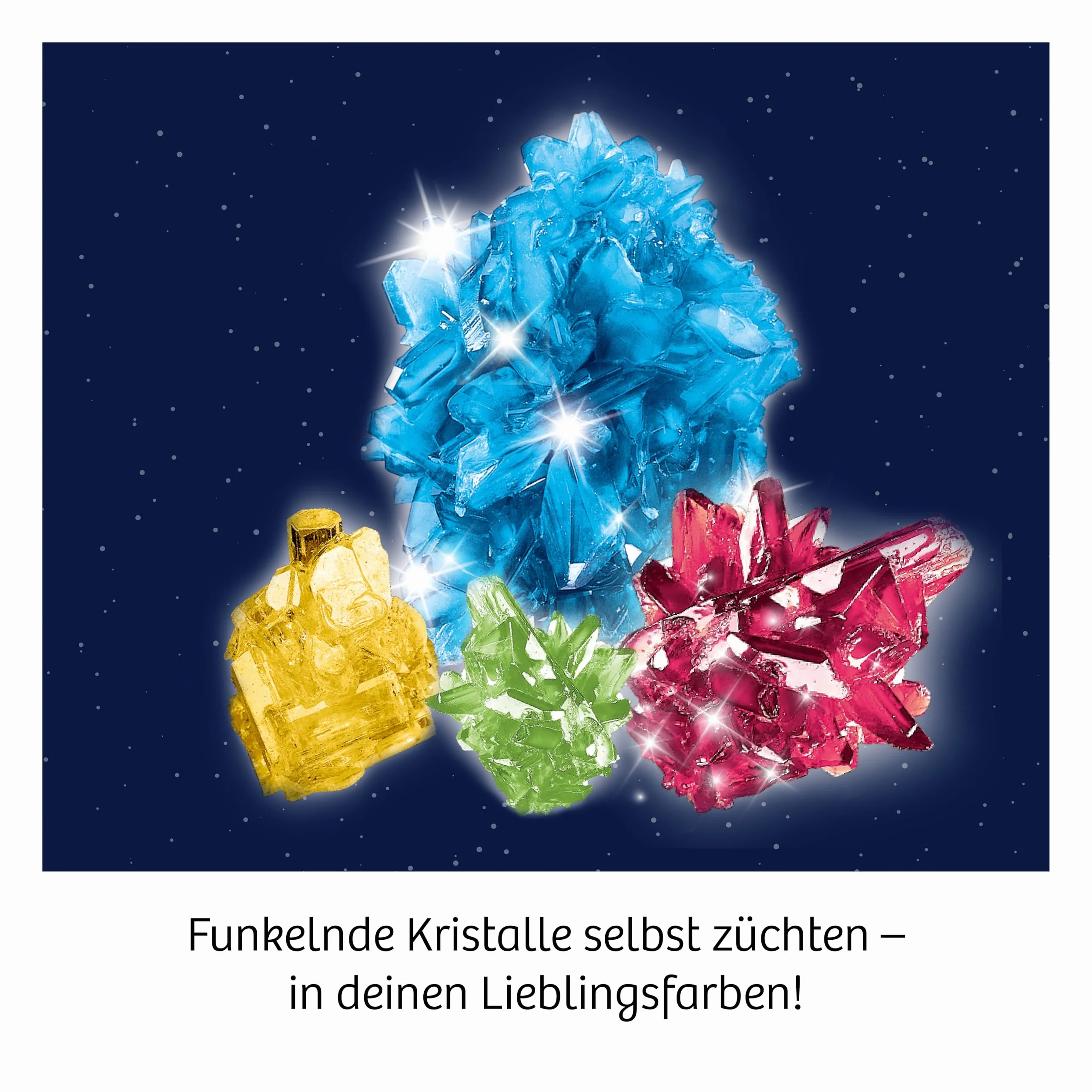 KOSMOS 616755 Grow Crystals - zestaw eksperymentów w hodowli kryształów dla dzieci z wielojęzycznymi instrukcjami (DE, EN, FR, IT, ES, NL)