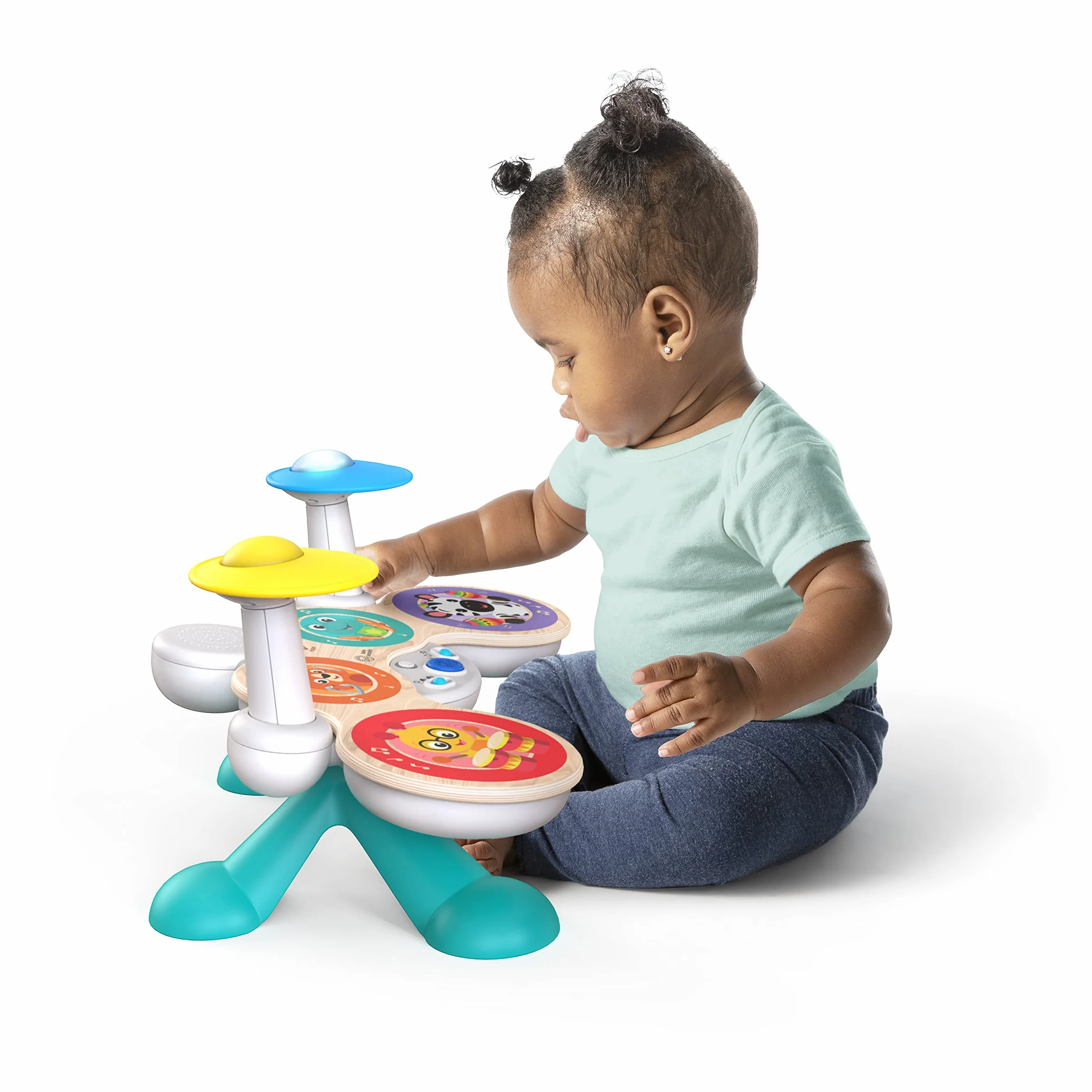 Baby Einstein Bateria Together in Tune, Connected Magic Touch, 4 tryby gry i 10 melodii, regulacja głośności, drewniana zabawka, od 12 miesięcy