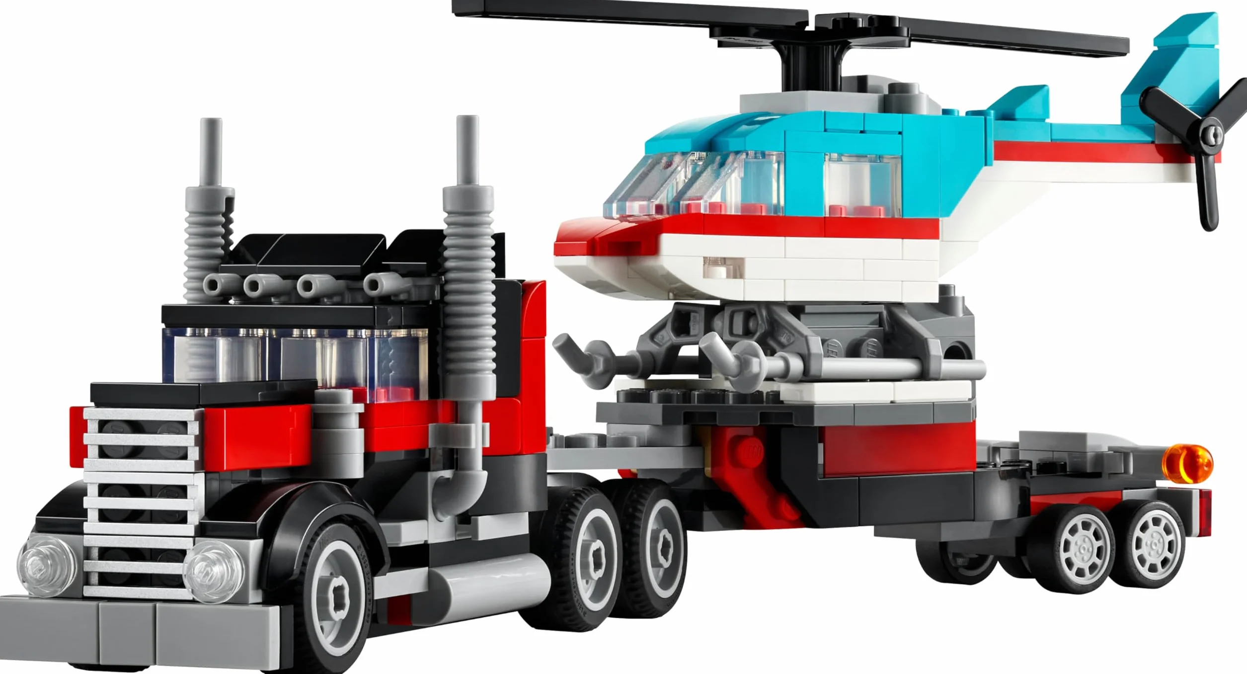 LEGO Creator 3w1 Ciężarówka z platformą i helikopterem 31146