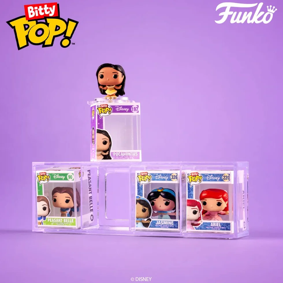 Funko Bitty Pop! Disney Princess - Roszpunka, Merida, Moana i tajemnicza mini-Figurynka z niespodzianką - 2,2 cm do kolekcjonowania - półka do układania w stos w zestawie - pomysł na prezent,