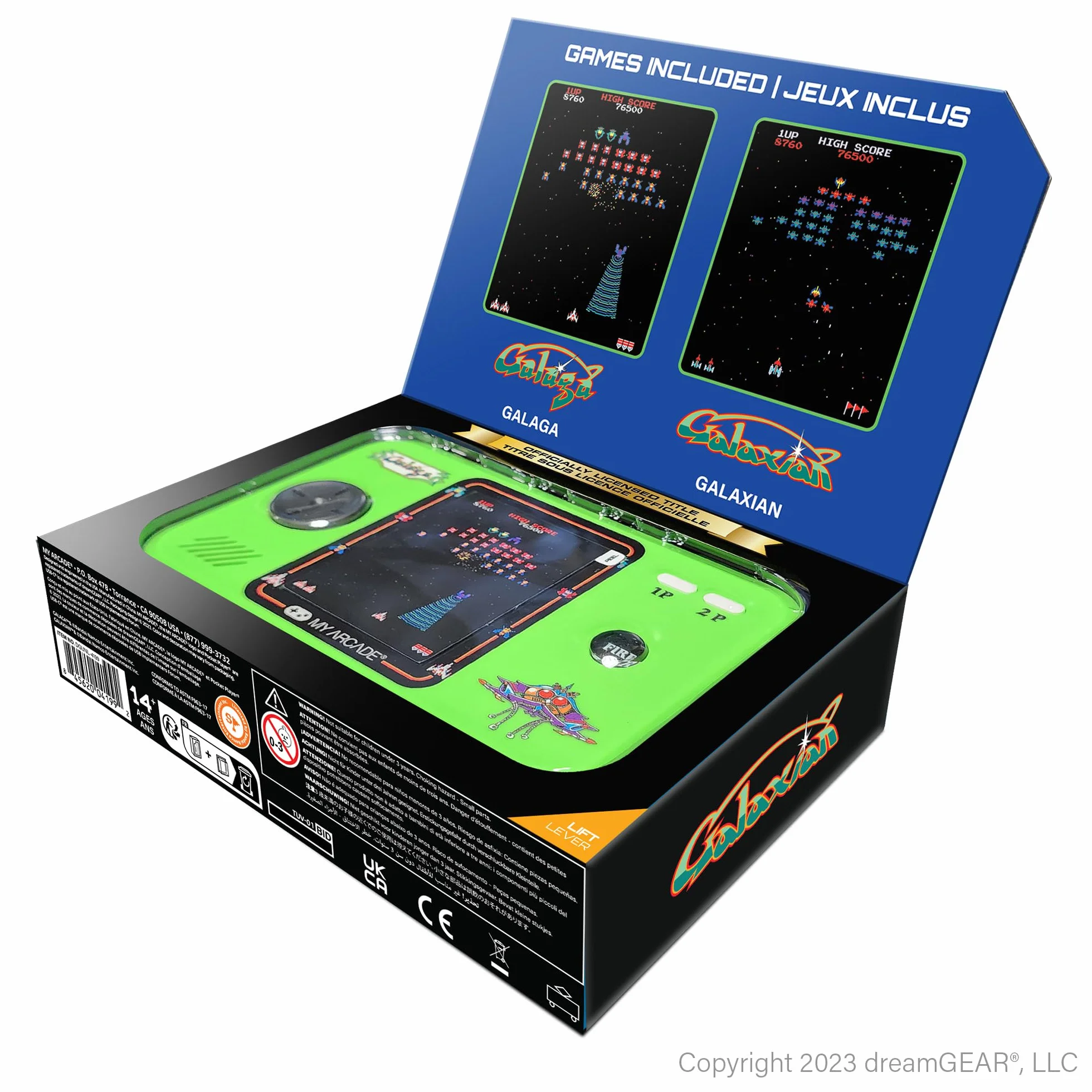 Pocket Player PRO konsola do gier - Galaga - Atari - Ecran 7cm Haute Résolution