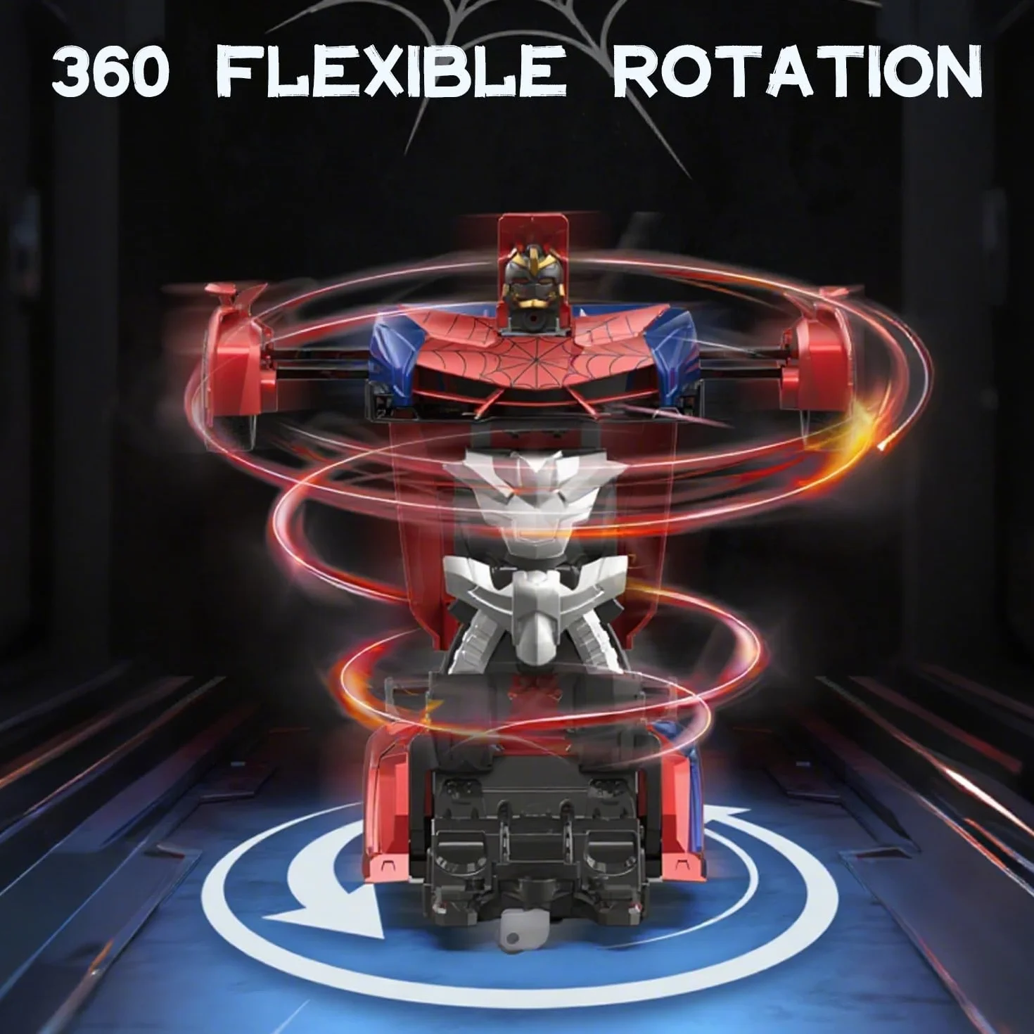 Zabawka samochodowa z pilotem zdalnego sterowania RC Transform SHAREMI od 4 5 6 7 8 9 lat dla chłopców i dziewczynek, 2.4G 360° obrót 2 w 1 robot & samochód z pilotem zdalnego sterowania z pilotem