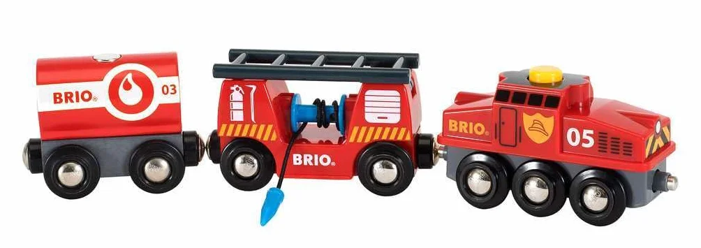 Brio 63384400 Pociąg Straż Pożarna (63384400) Bezpieczna Zabawka Dla Dzieci Powyżej 3 Lat,Kolorowy