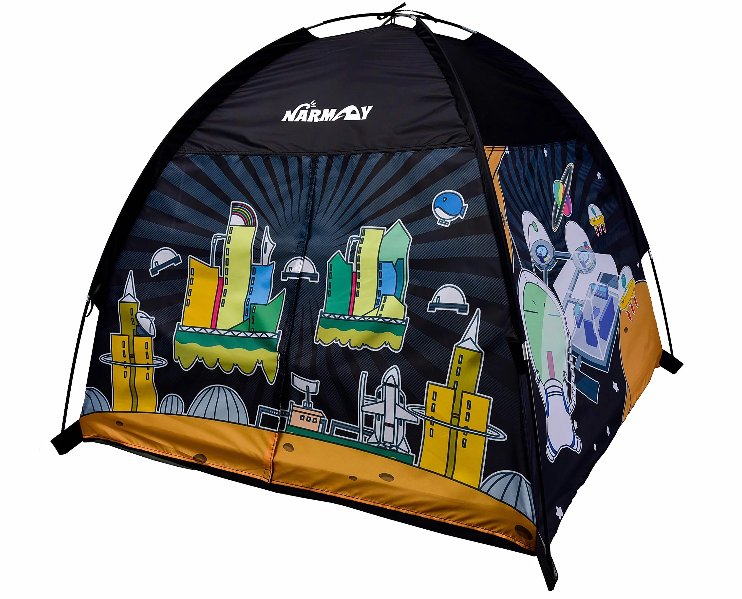 NARMAY® Namiot do zabawy Space World kopuła namiot dla dzieci do wewnątrz/na zewnątrz zabawa - 121 x 121 x 101 cm