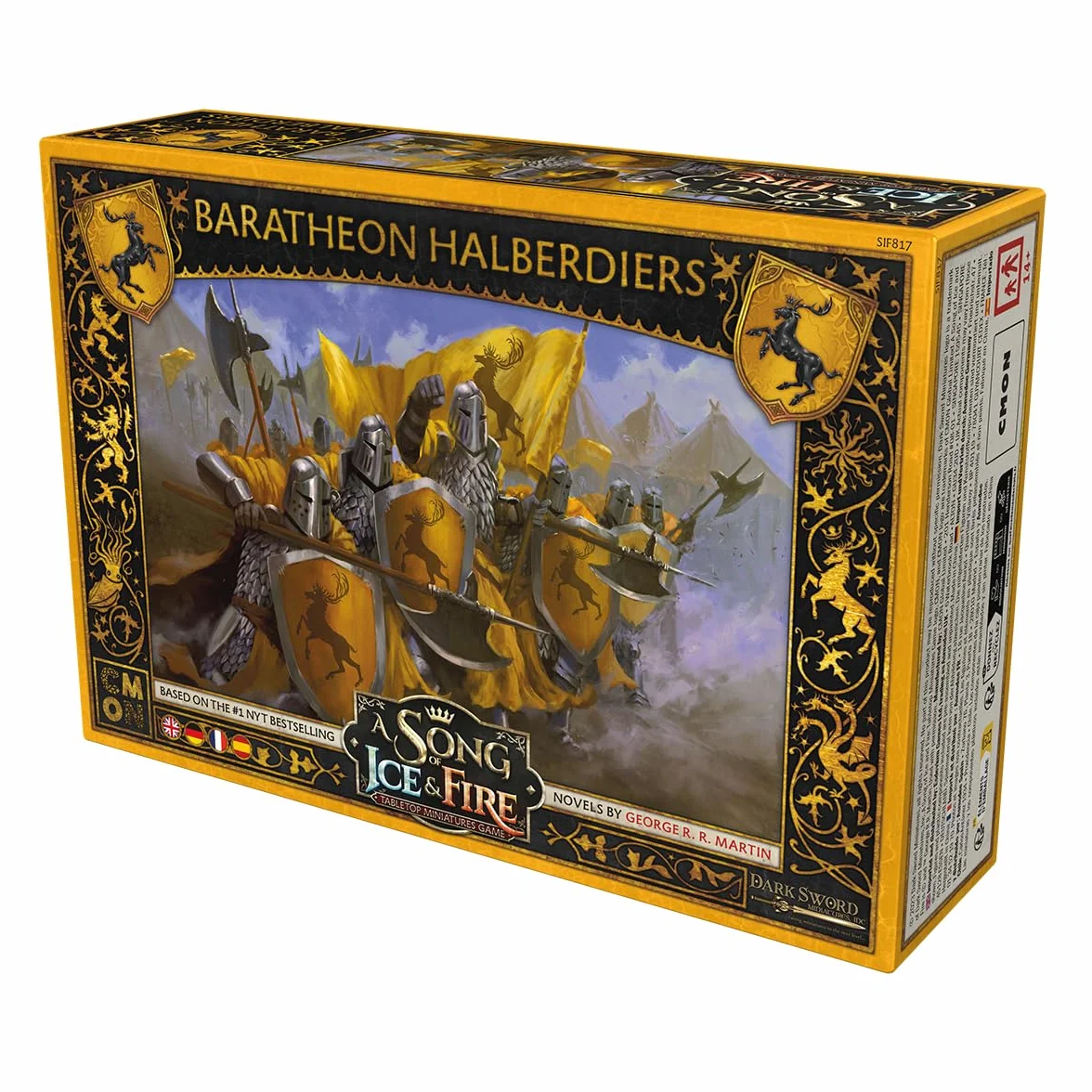 CMON, A Song of Ice & Fire – Baratheon Halberdiers (Hellebardiere von Haus Baratheon), rozszerzenie, tablet, dla 2 graczy, od 14+ lat, 45-60 minut, niemiecki, wielojęzyczny
