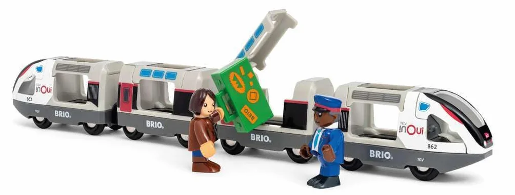 BRIO World - 36087 Trains of the World TGV Hochgeschwindigkeitszug | Spielzeuglok für Kinder ab 3 Jahren