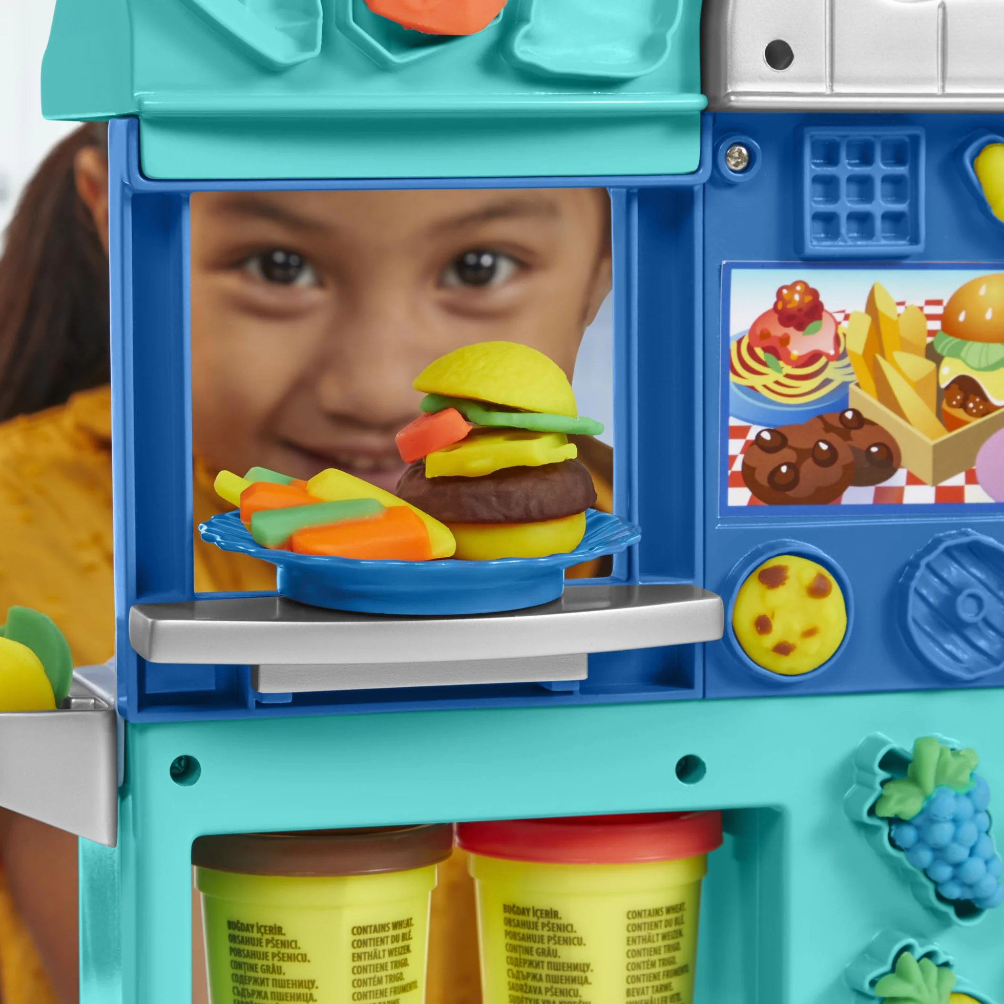 Play-Doh Zestaw do zabawy Play-Doh Kitchen Creations Restauracja pracowitego szefa kuchni, 2-stronna zabawkowa kuchnia, wiek: od 3 lat