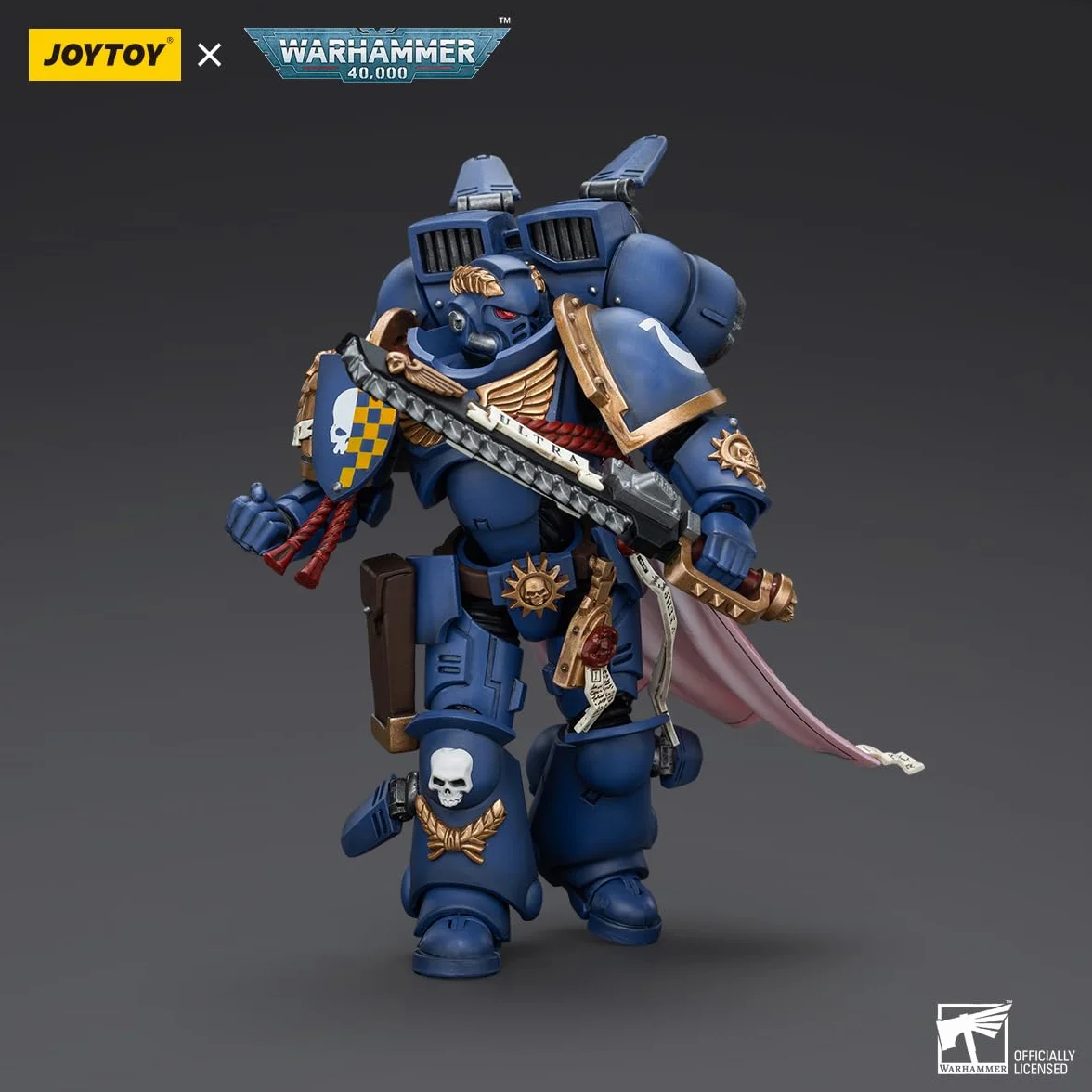 TOYVERSE JOYTOY 1/18 Figurka akcji Warhammer 40,000, kapitan ultramaryny z pakietem skokowym, model postaci ruchomych stawów, od 15 lat