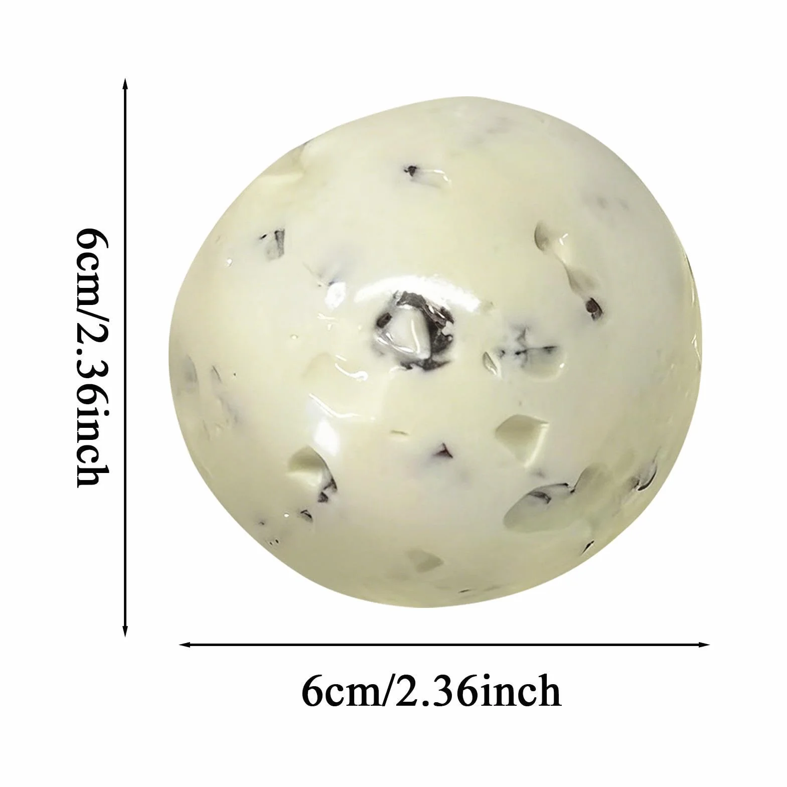 Elastyczna piłka, miękka zabawka relaksacyjna, 6 cm sfera sensoryczna z elastyczną teksturą, ergonomiczny silikonowy fidget, łagodzenie lęku z gładką, zabawka biurowa w
