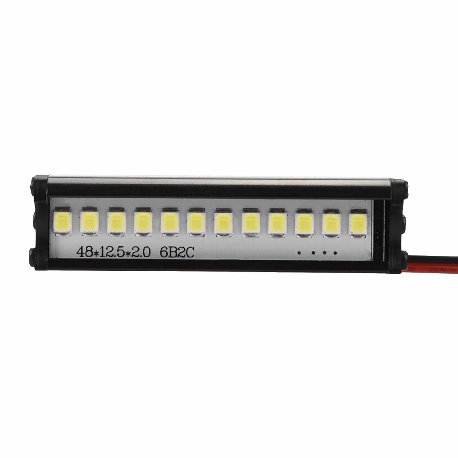 GEBY RC LED Light Bar, 55mm RC Crawler LED Light Bar LED Lampa 1:10 RC Car Część dla 90046 90048 SCX10