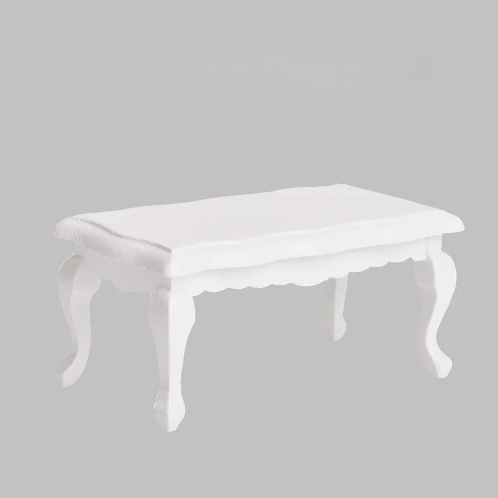AMONIDA Miniaturowy Stolik Końcowy do Domku dla Lalek, Lekkie Drewniane Modele Mebli, stół o Doskonałym Wykonaniu o Eleganckim Wyglądzie, Idealny do Akcesoriów Domku dla Lalek w Skali 1/12, Brązowy