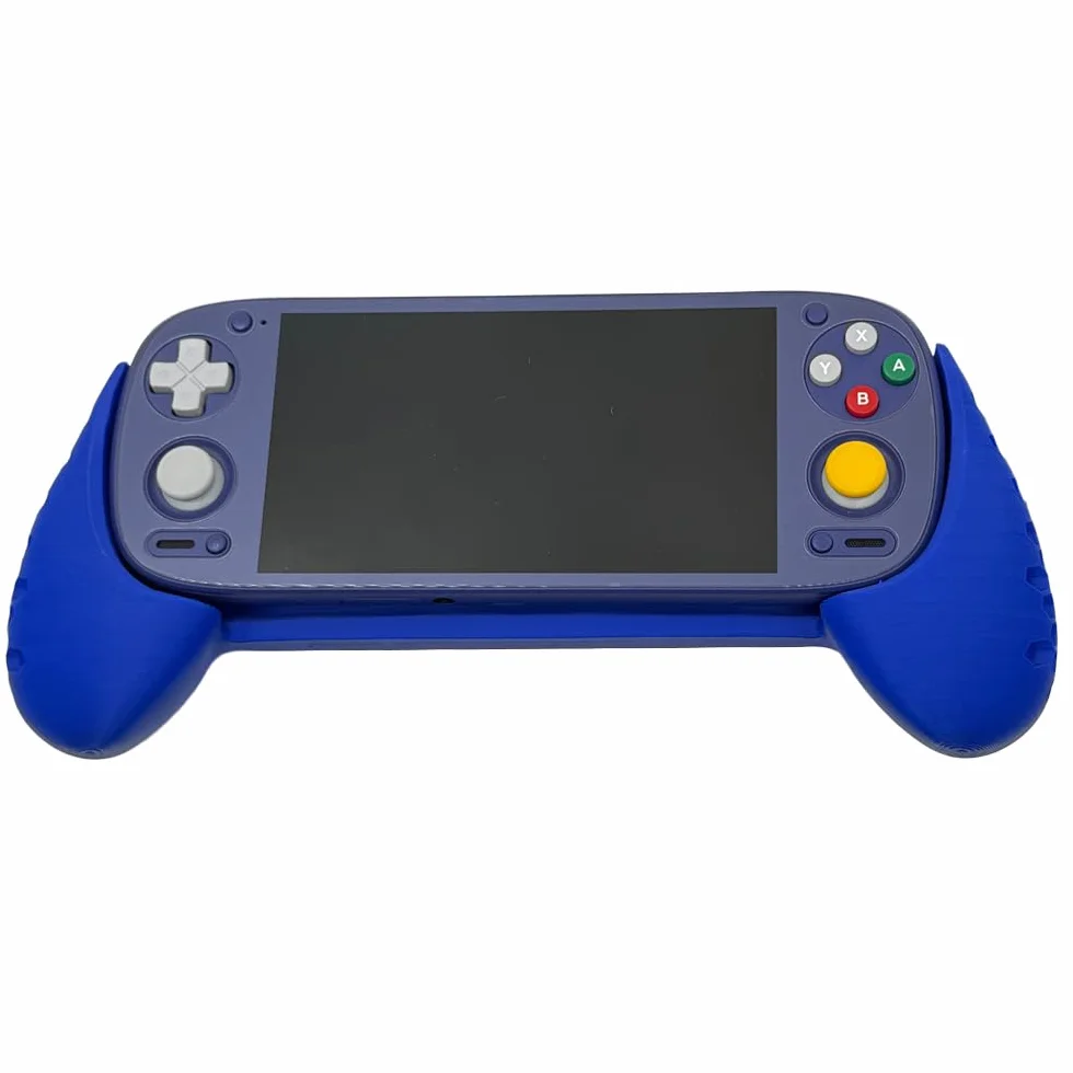 Nadaje się do etui ochronnego Retroid Pocket 5, DIY uchwyt z nadrukiem 3D do Retroid Pocket 5, uchwyt do konsoli do gier, ergonomiczna konstrukcja (niebieski)